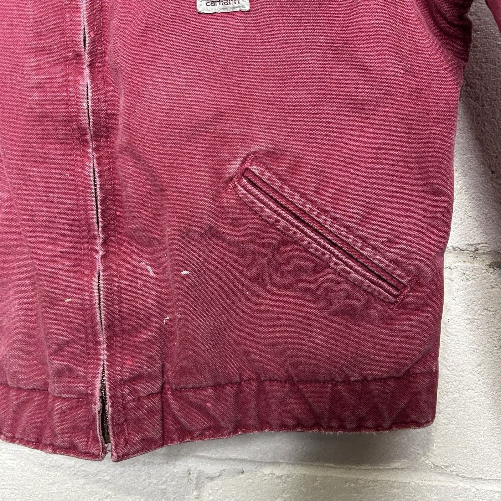 Carhartt Y2K Carhartt Sherpa-Lined Detroit Jacket “Raspberry” WJ097 Size S / US 4 / IT 40 - 4 Thumbnail