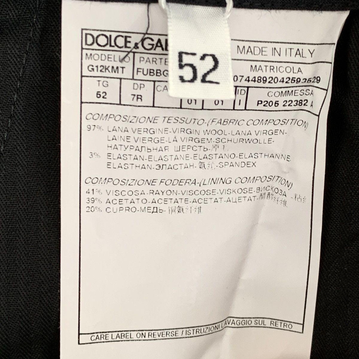 Dolce & Gabbana Dolce Gabbana Black Wool Casual Suit Trousers K26WX Size US 36 / EU 52 - 6 Thumbnail