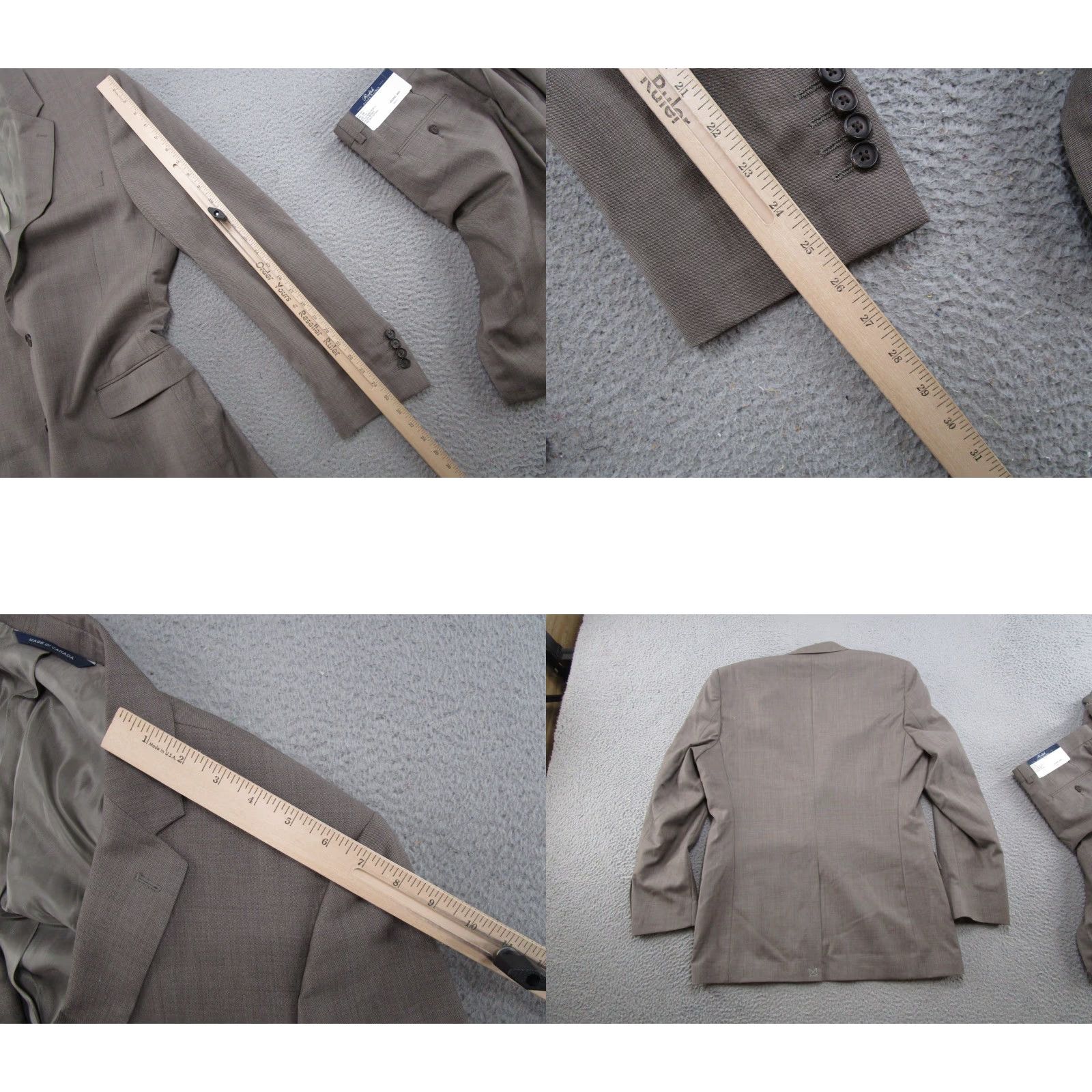 Ralph Lauren Ralph Lauren Suit 42 L Gray Wool 2 Button Designer LRL Jacket Pants Set Career Shirt Size 42R - 8 Thumbnail