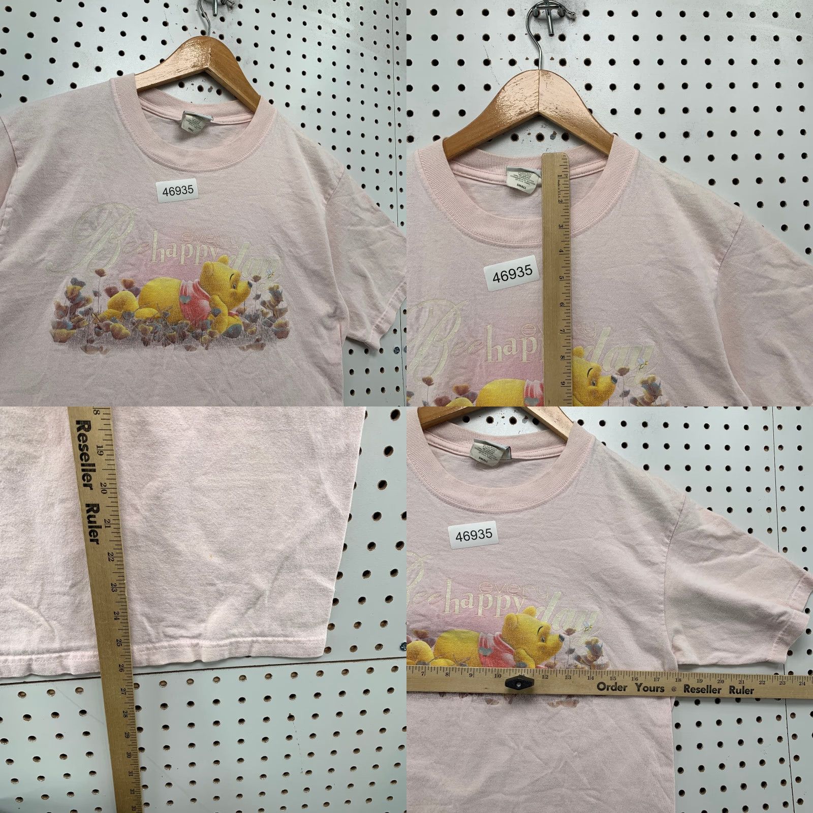 Disney VINTAGE Disney Winnie Pooh T Shirt Womens Small Pink Be Happy Everyday Cute Size S / US 4 / IT 40 - 8 Thumbnail