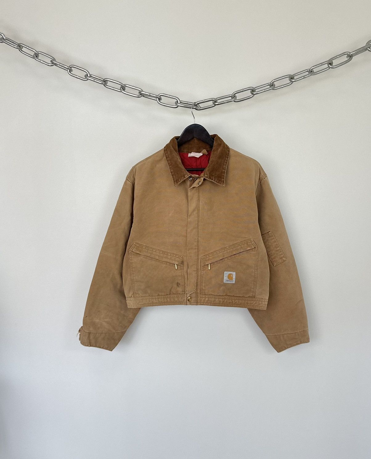 Carhartt Vintage 90s Carhartt USA Distressed Cropped Detroit Jacket Size US S / EU 44-46 / 1 - 1 Thumbnail