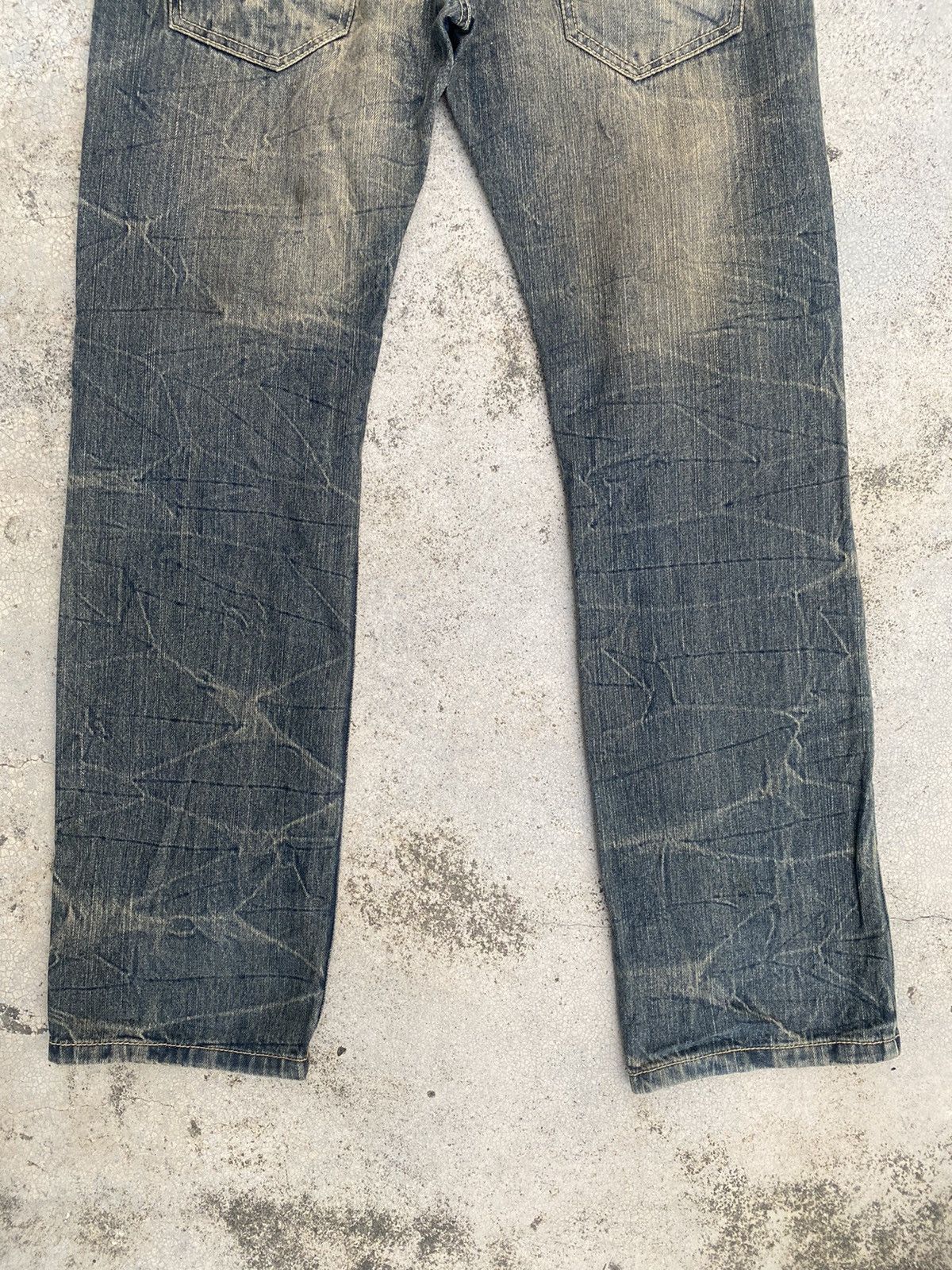 If Six Was Nine × Japanese Brand × Tornado Mart Edwin Distressed Mud Washed Studed Jeans Size US 35 - 19 Thumbnail