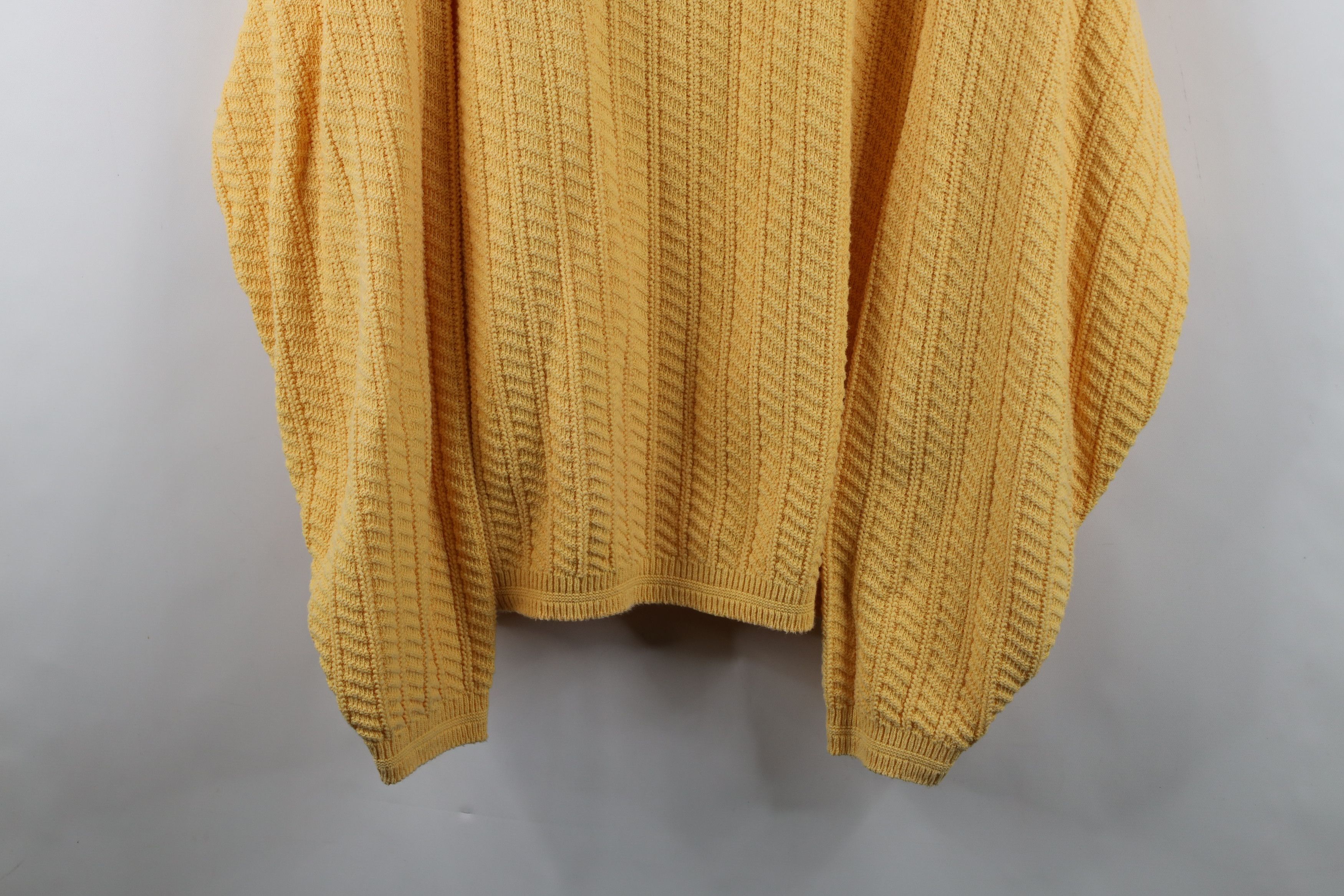 Vintage Vintage 90s Streetwear Cotton Crewneck Sweater Yellow USA Size US XL / EU 56 / 4 - 3 Thumbnail