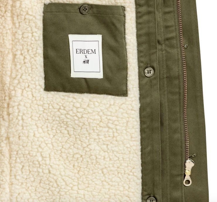 Erdem ERDEM H&M Men Pile Lined Cotton Parka Khaki Green Coat Size US M / EU 48-50 / 2 - 18 Thumbnail