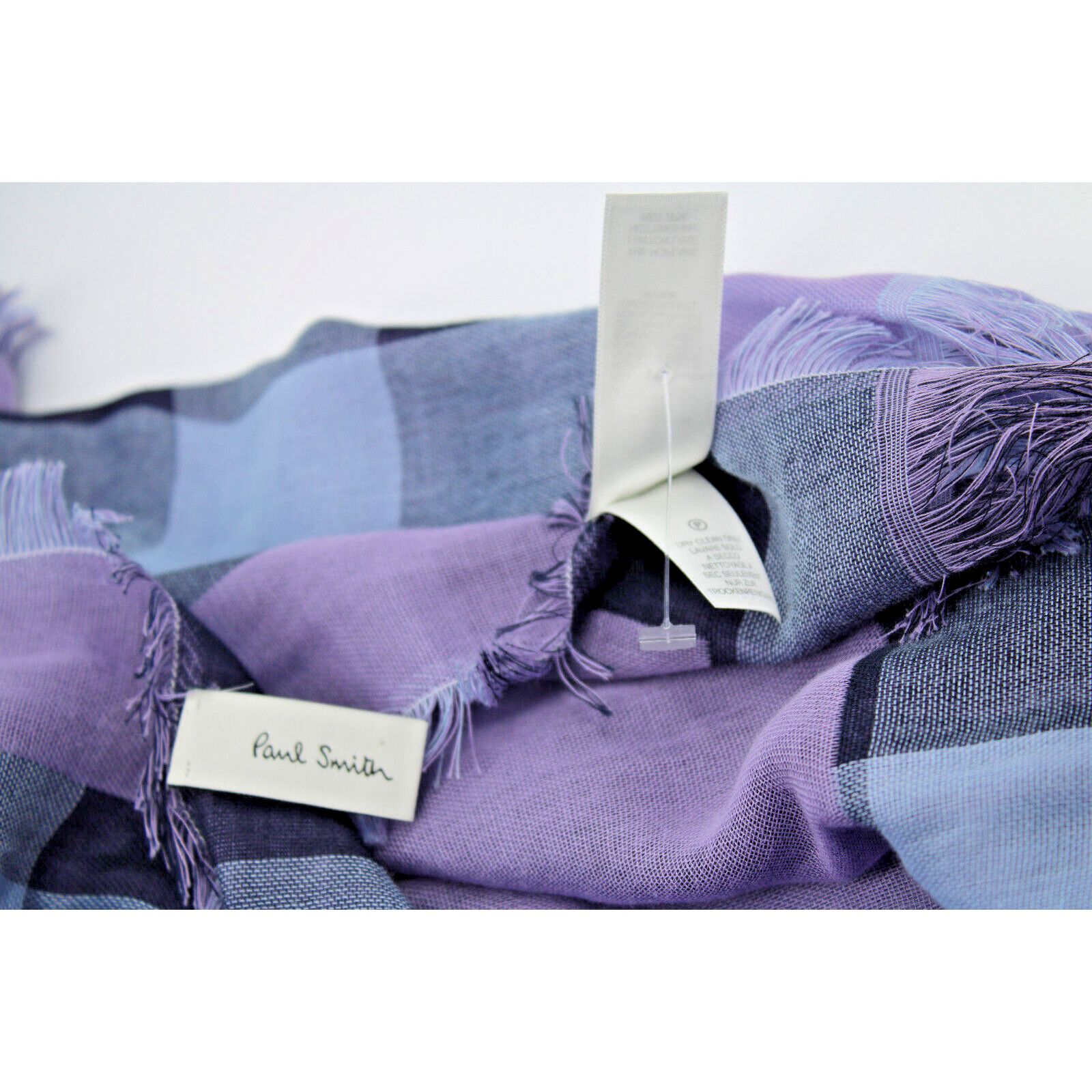 Paul Smith New PAUL SMITH Scarf Shawl Cotton Plaid Logo 26" x 80" Italy Size ONE SIZE - 6 Thumbnail