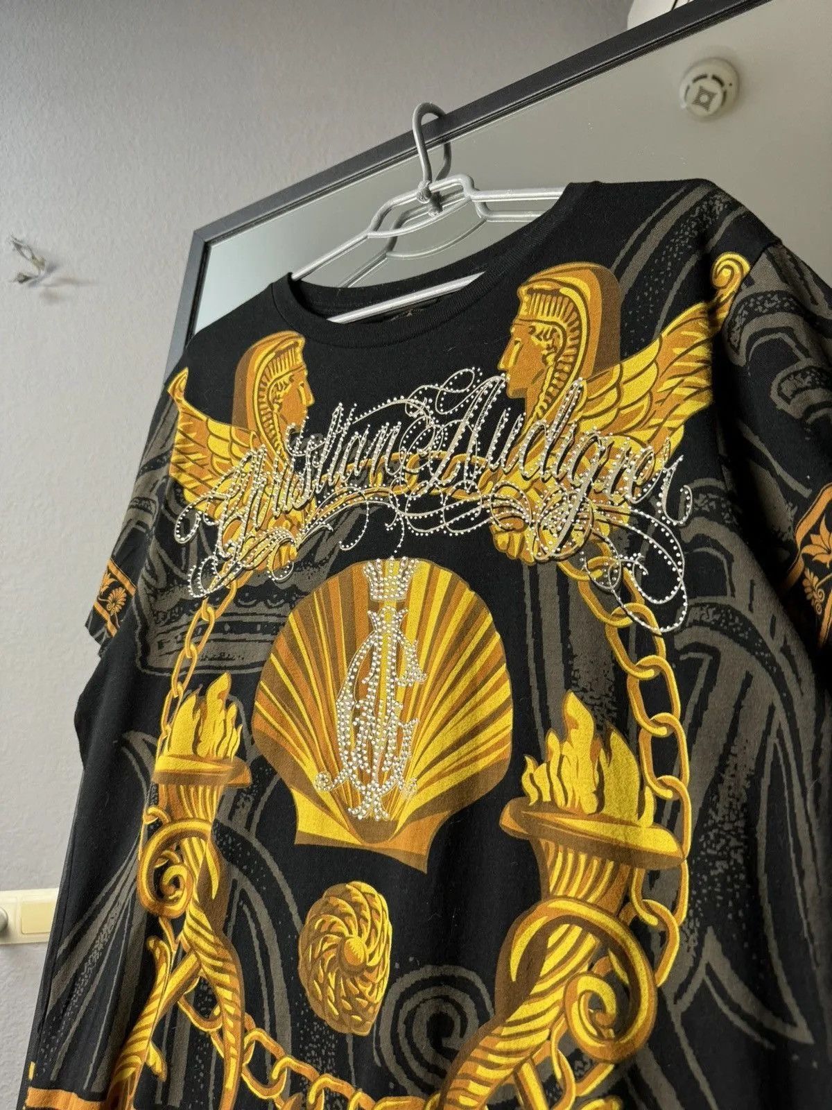 Ed Hardy × Vintage Vintage Ed Hardy by Christian Audigier tee polo avangarde Size US L / EU 52-54 / 3 - 6 Thumbnail