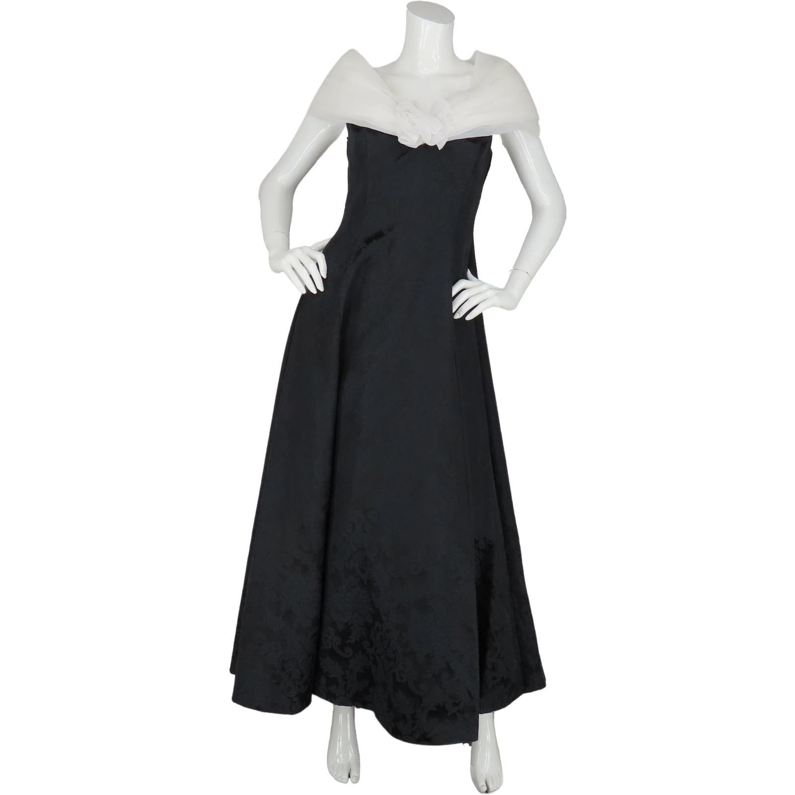 image of Vintage Jessica Mcclintock Wedding Formal Prom Gown Dress in Black, Women's (Size XS)