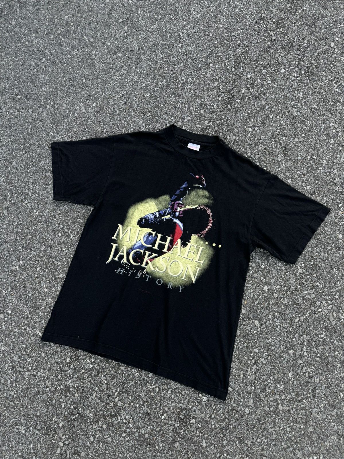 Band Tees × Michael Jackson × Vintage Michael Jackson 1996’ Licensed tees vintage rare black boxy Size US L / EU 52-54 / 3 - 2 Thumbnail
