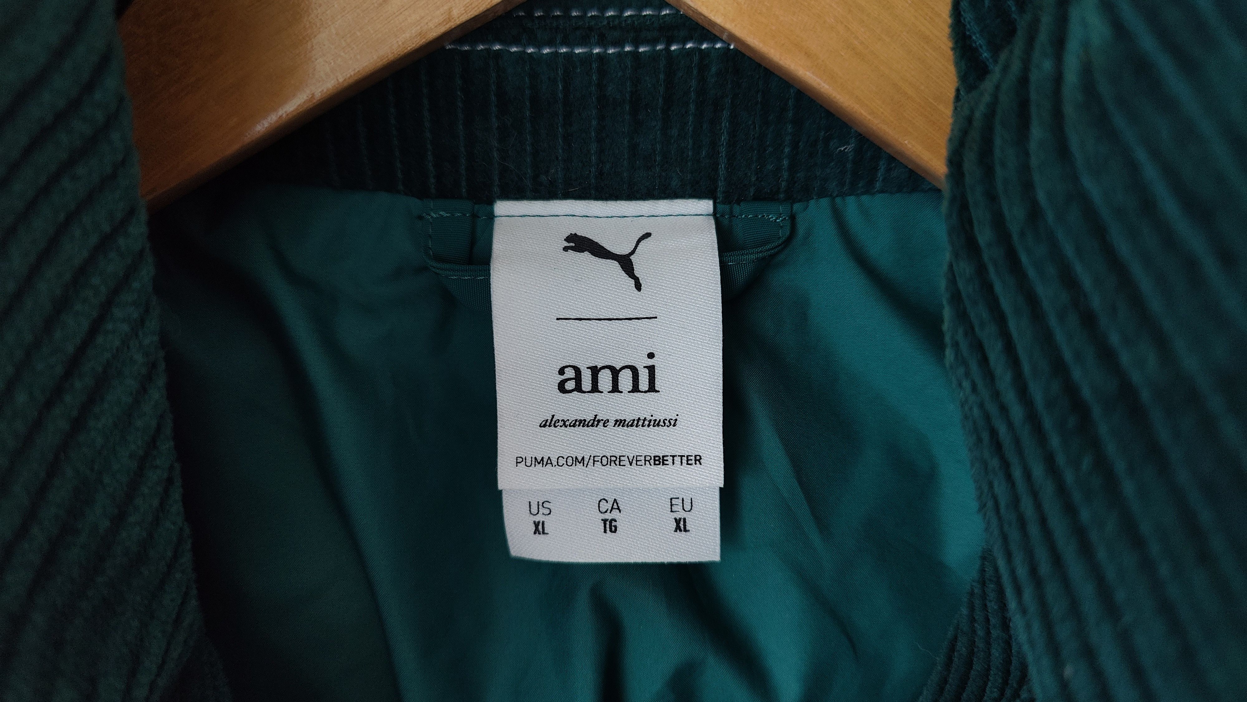 AMI × Puma AMI Paris x Puma Varsity Green Nylon Jacket Size US XL / EU 56 / 4 - 6 Thumbnail