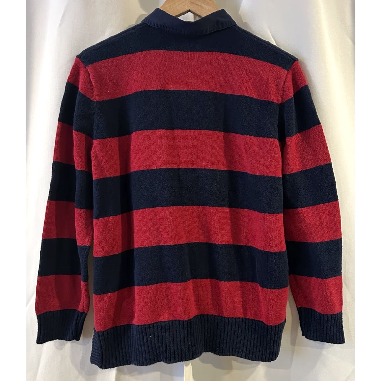 Ralph Lauren Ralph Lauren Pullover Sweater Collared Navy Red Striped Women’s Large Size L Multicolor Knit Size L / US 10 / IT 46 - 3 Thumbnail