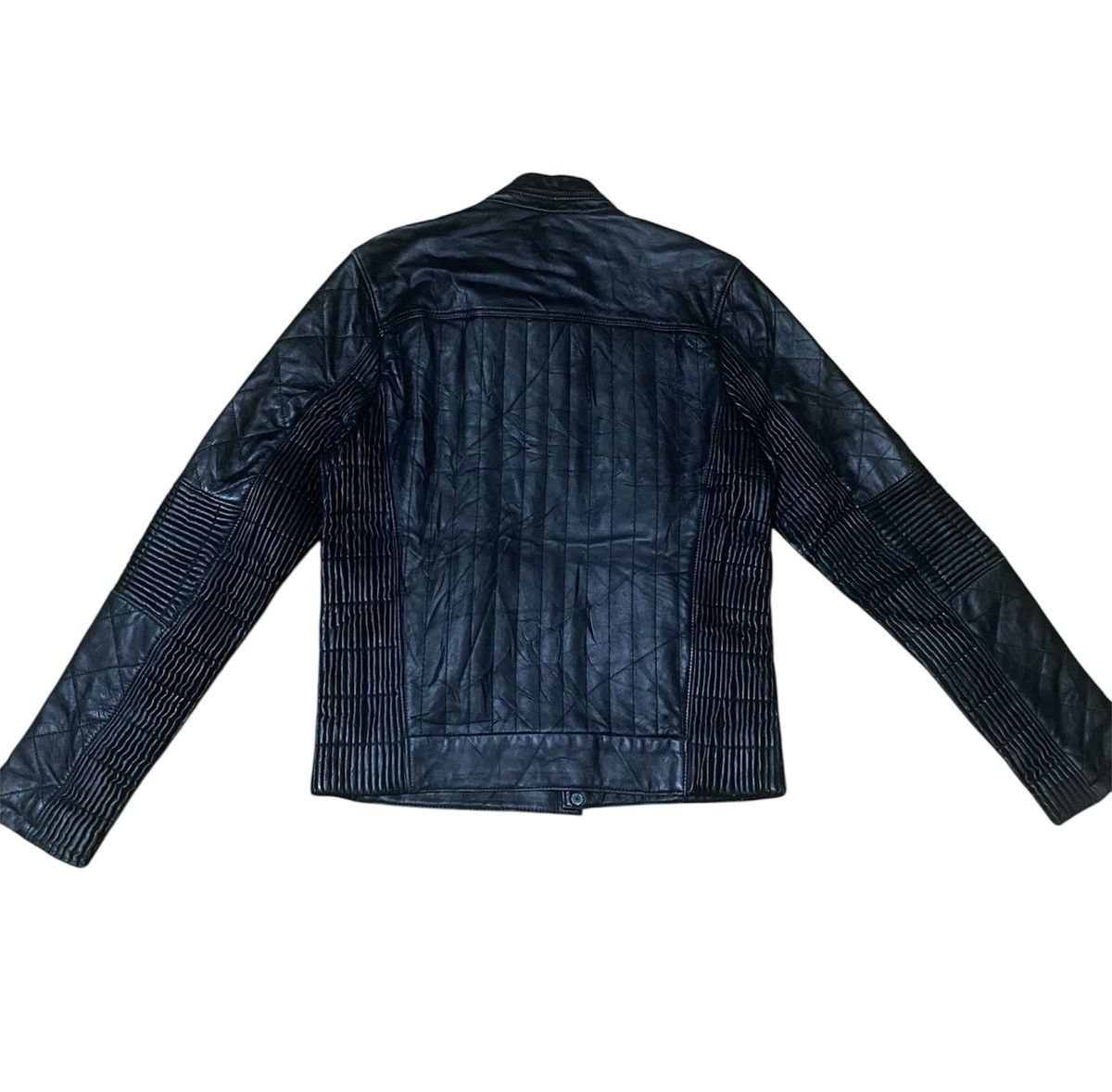 Daniele Alessandrini Danielle Alessandrini Side Pleated Bikers Leather Jacket Size US M / EU 48-50 / 2 - 4 Thumbnail