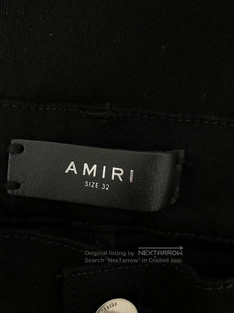 Amiri Amiri Size 32 Black ripped leather jeans Size US 32 / EU 48 - 3 Thumbnail