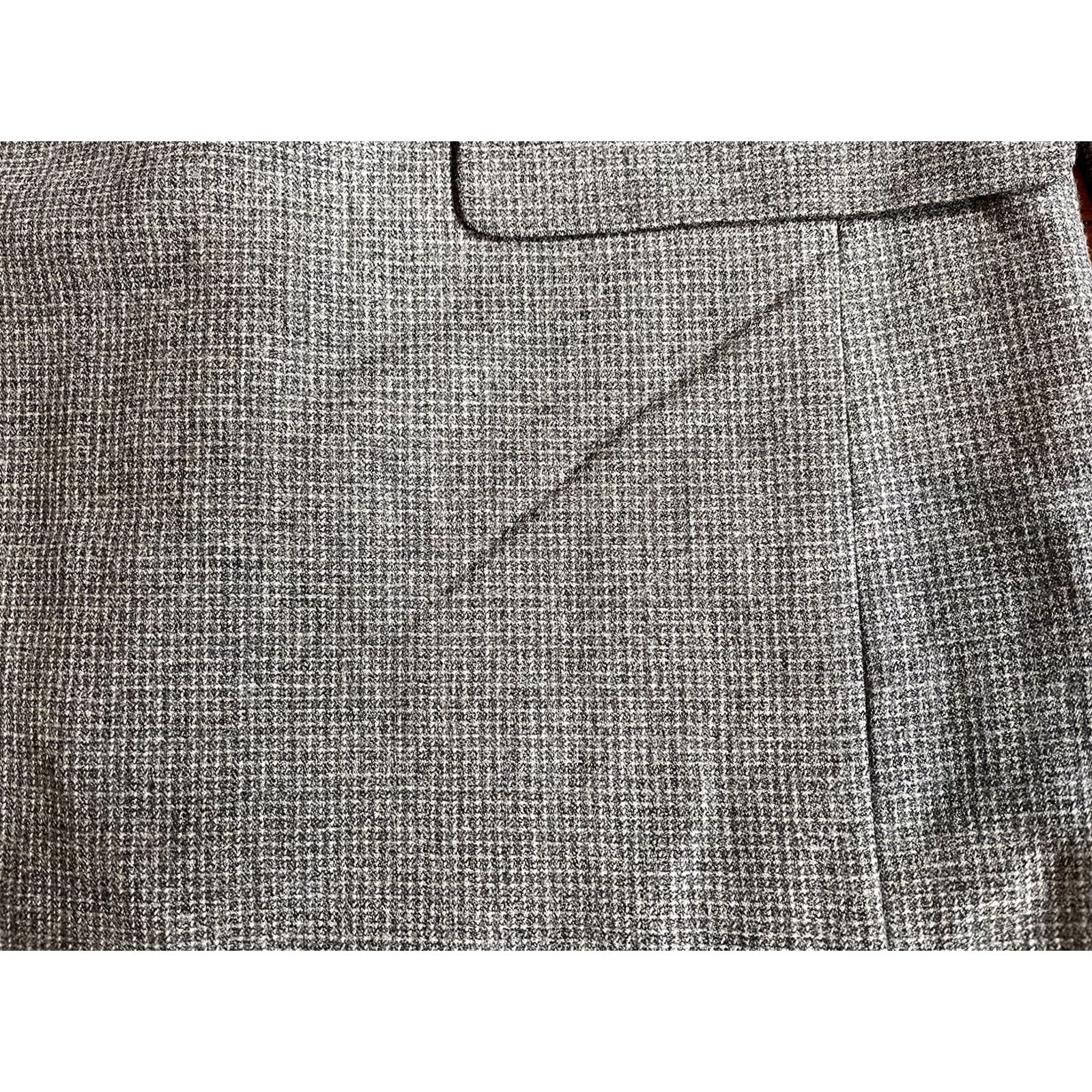 Evan Picone VINTAGE Evan Picone Blazer Mens 42R Grey Houndstooth Jacket Blazer Double-Breasted Notch Lapel Wool 44 Chest Regular Fit 2 Piece || Mens Size 42R - 3 Thumbnail