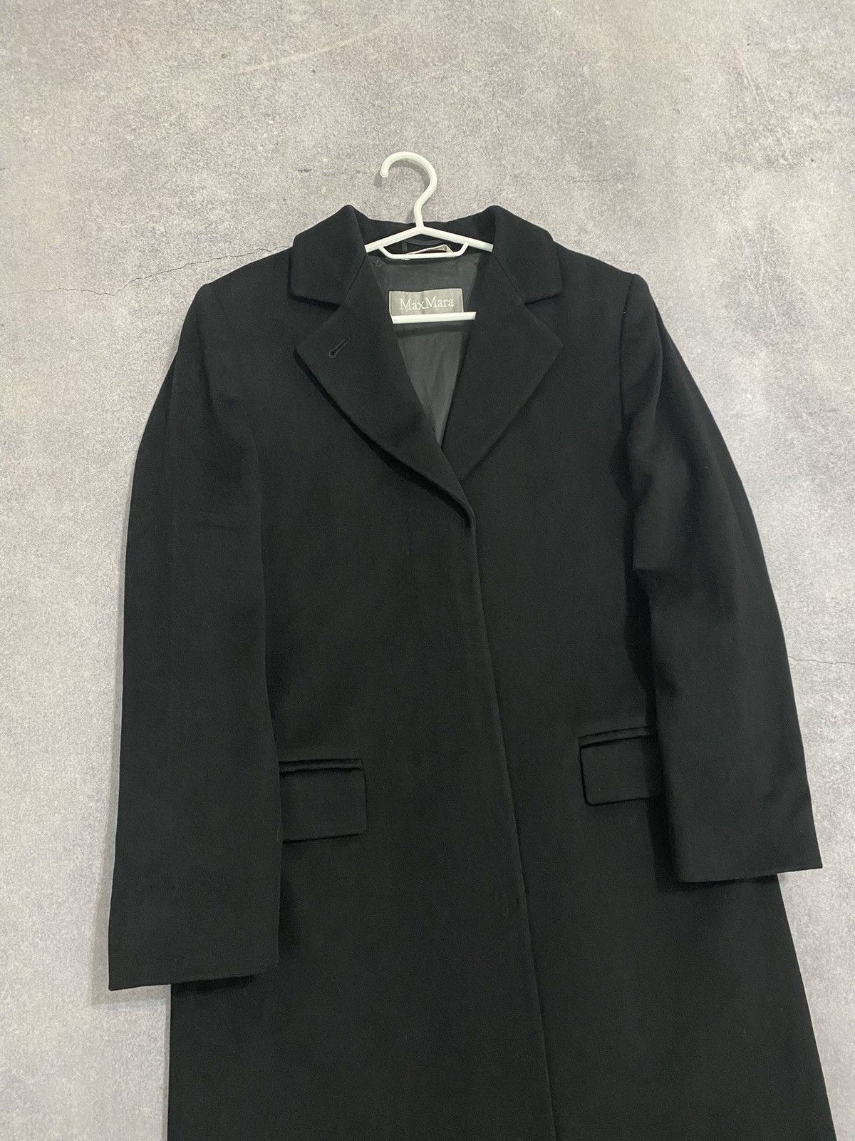 Max Mara Max Mara Vintage 100% Lana Wool Coat Black Women’s US 6 Size M / US 6-8 / IT 42-44 - 2 Thumbnail
