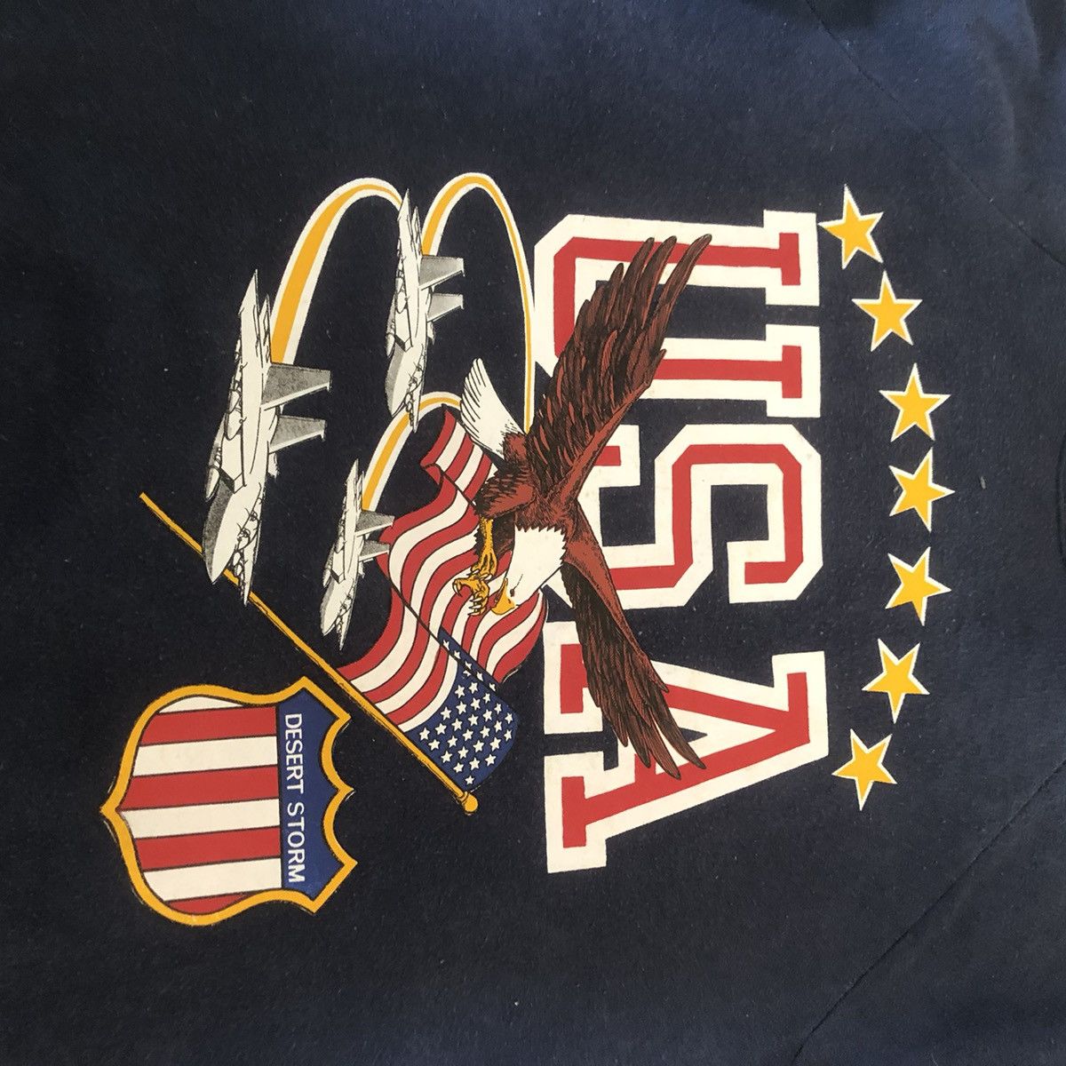 Vintage Vintage Desert Storm Usa Flight Sweatshirt Size US L / EU 52-54 / 3 - 3 Thumbnail