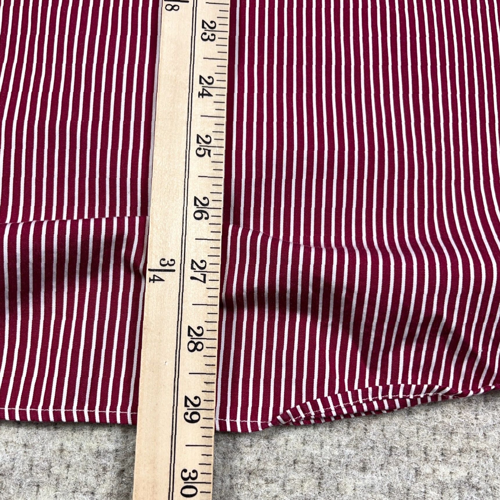 Ralph Lauren Ralph Lauren Shirt Men Large Red Striped Button-Up Poplin Dress Pony Logo Button-Front Casual Modern Classic 90s Theme Mens Size 42R - 7 Thumbnail