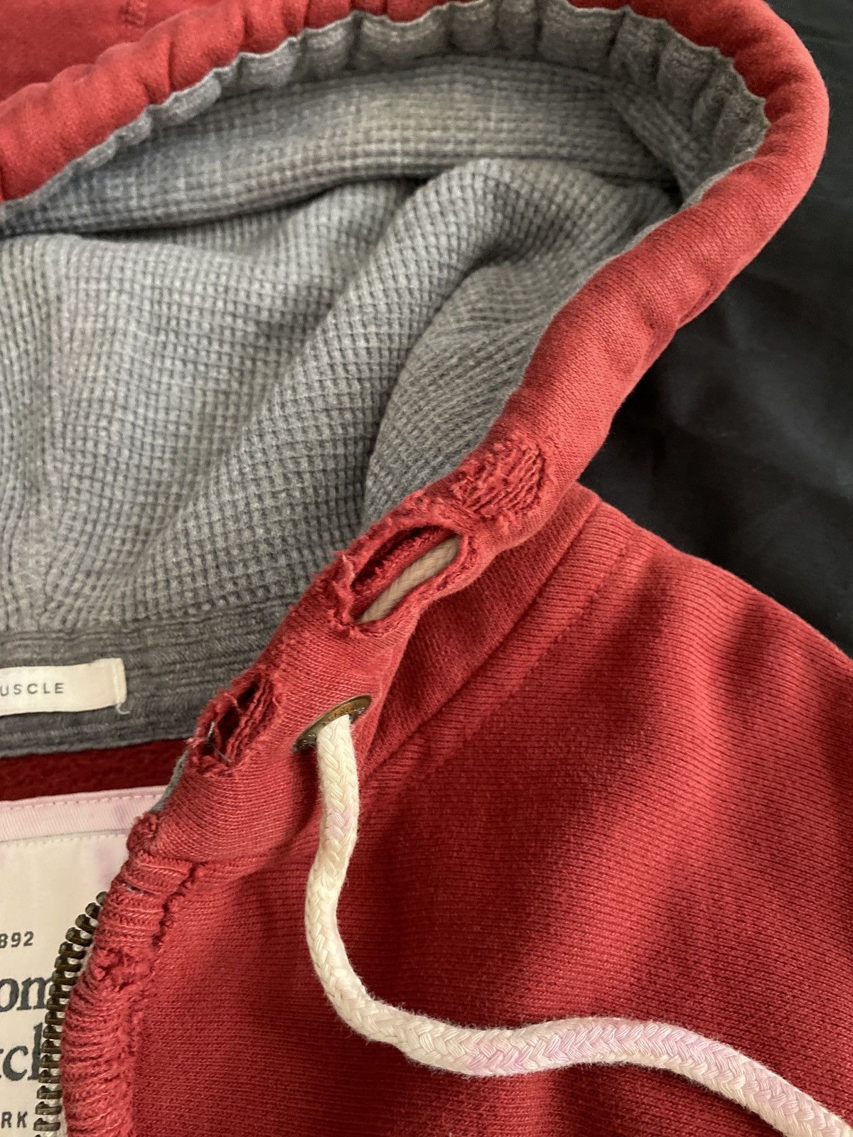 Abercrombie & Fitch Abercrombie and fitch Distressed Zipper Hoodie Size US XXL / EU 58 / 5 - 7 Thumbnail