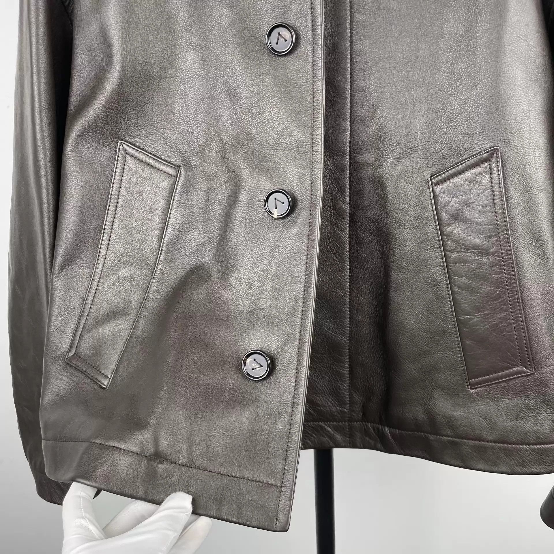 Bottega Veneta BV Brown Cowhide Jacket Size 36 Size XS / US 0-2 / IT 36-38 - 7 Thumbnail