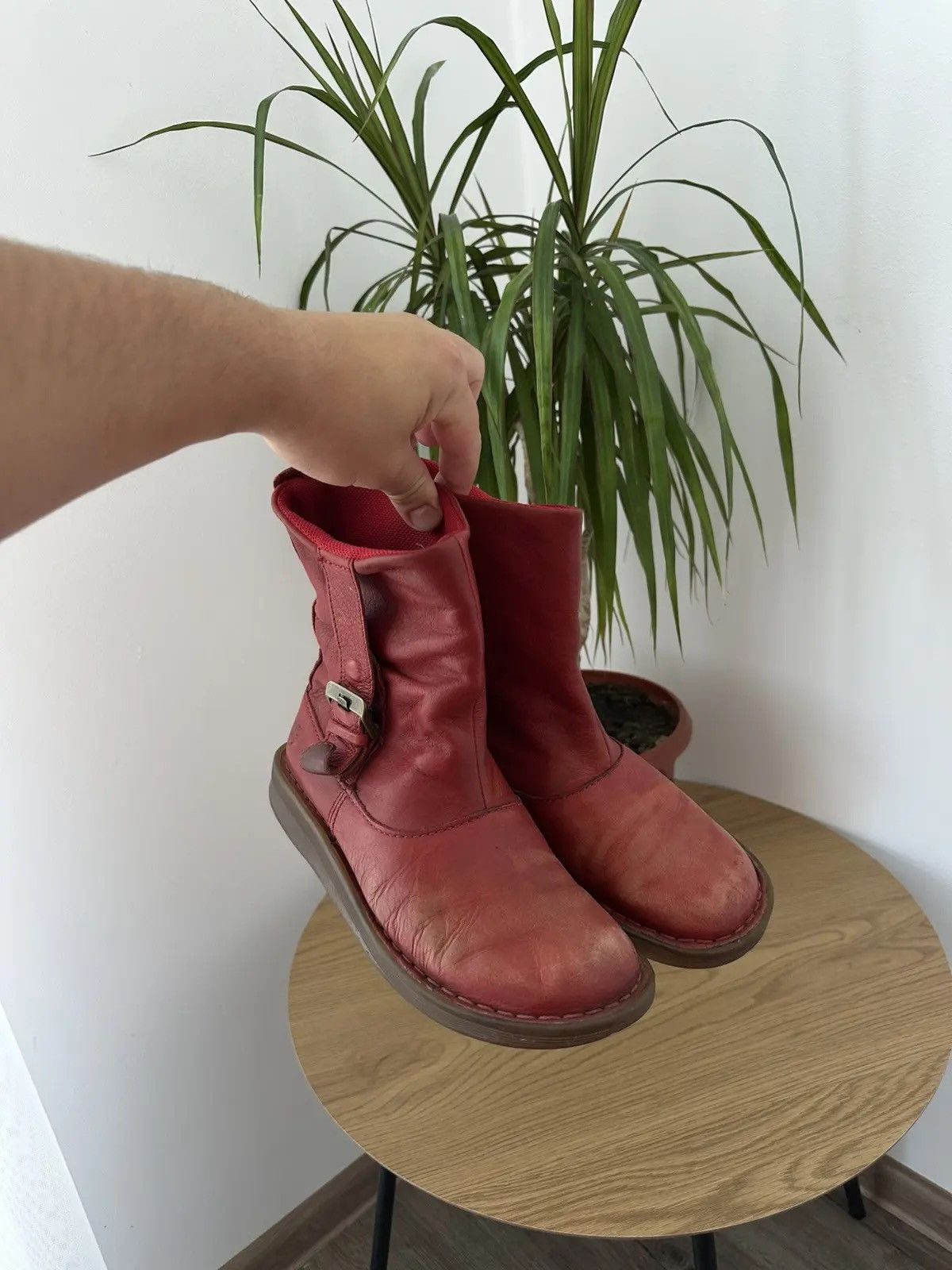 Dr. Martens Vintage Dr Martens Soft Leather Slouch Red Boots Size US 5 / EU 37 - 13 Thumbnail
