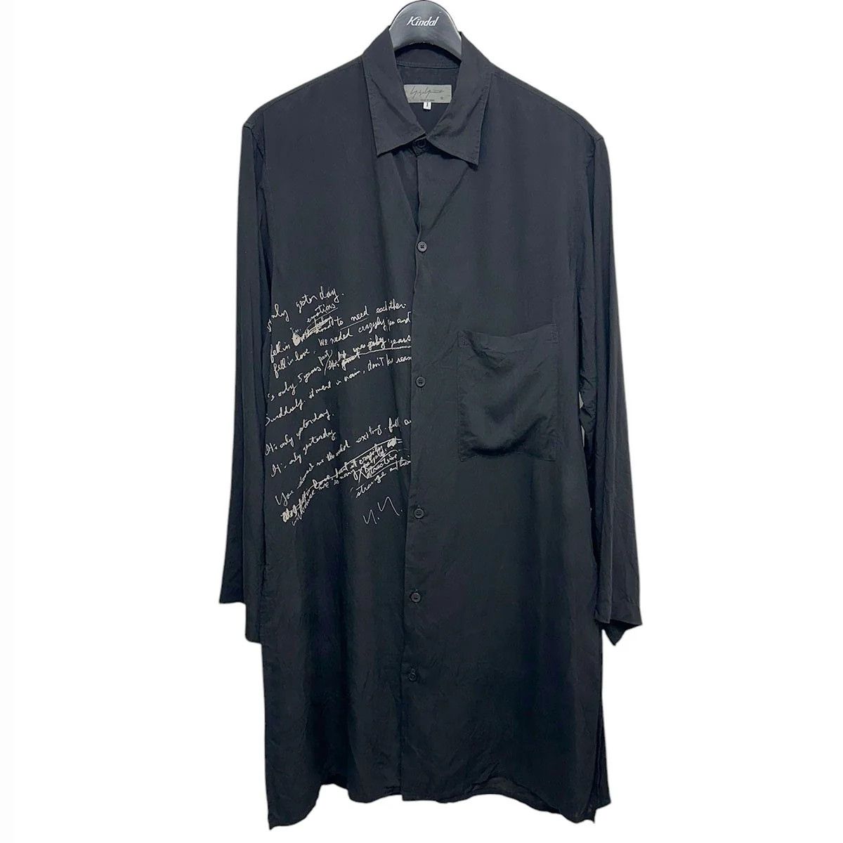 Yohji Yamamoto Yohji Yamamoto pour homme 19SSM-LTS Lyric Print Blouse Size US S / EU 44-46 / 1 - 1 Thumbnail