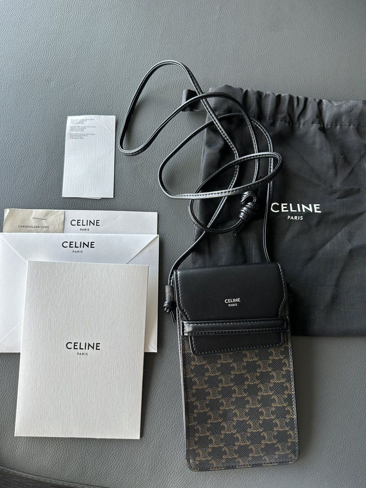 Celine × Hedi Slimane Celine by Hedi Slimane Monogram Crossbody Bag Brand New Size ONE SIZE - 8 Thumbnail