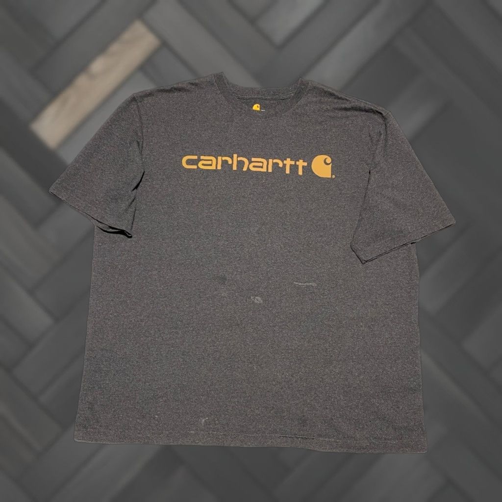 Carhartt Carhartt T-Shirt Men's 2XL Gray Short Sleeve Crew Neck Heavyweight Logo Graphic Regular Fit - Classic, Outdoor, Workwear Size US XXL / EU 58 / 5 - 1 Thumbnail
