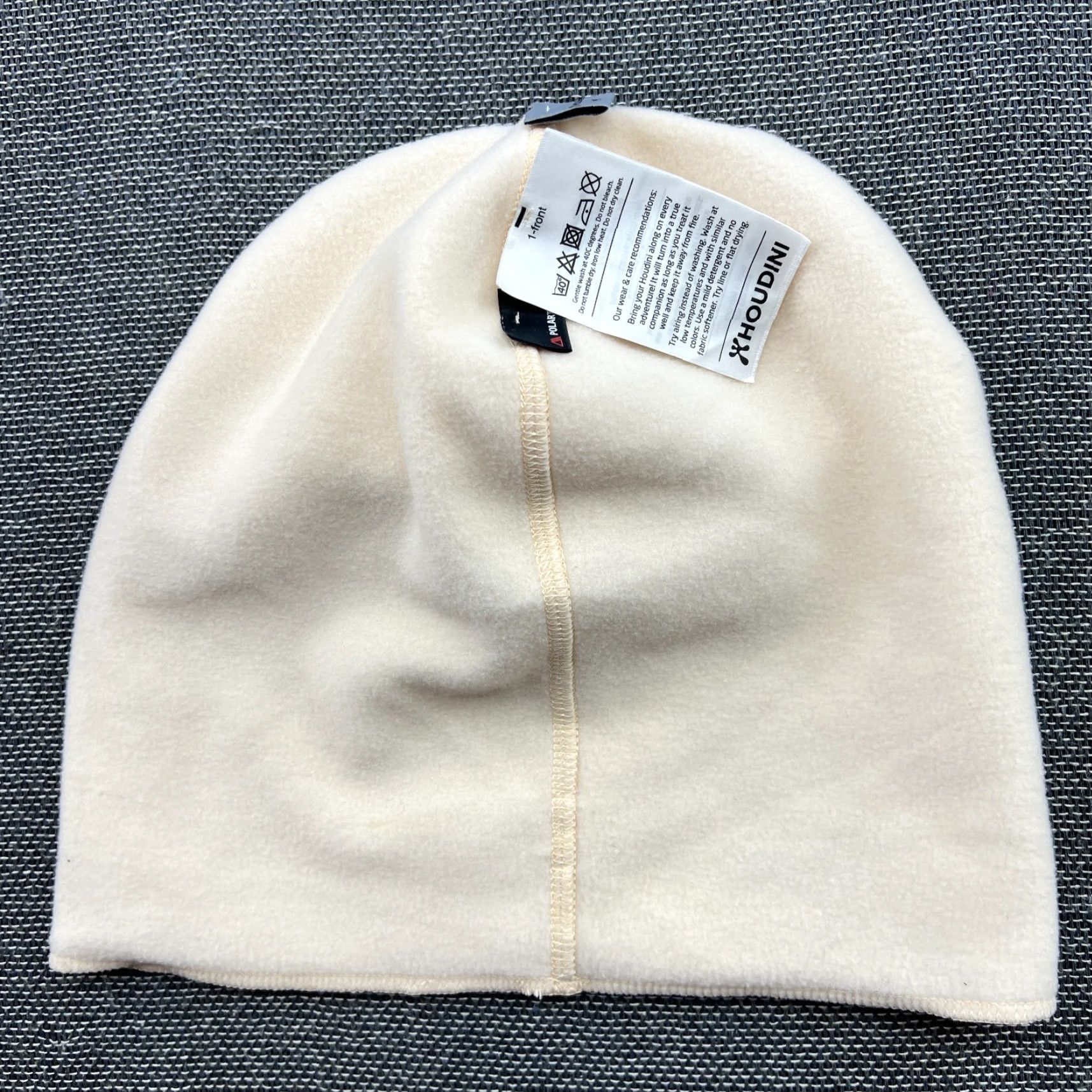 Houdini VINTAGE HOUDINI Beanie Hat Size M Polartec Creamy White Lightweight Thermal Insulated Size ONE SIZE - 5 Thumbnail
