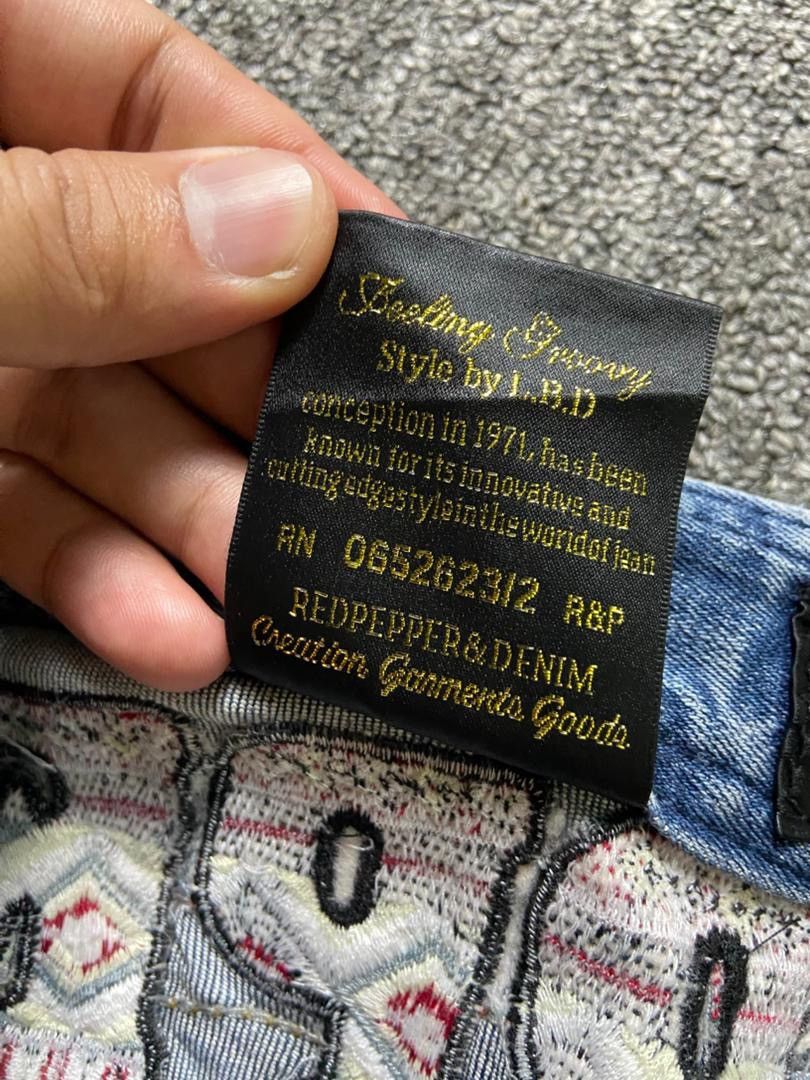 Japanese Brand Vintage Red Pepper Denim Flare Distressed Jeans (184) Size US 30 / EU 46 - 7 Thumbnail