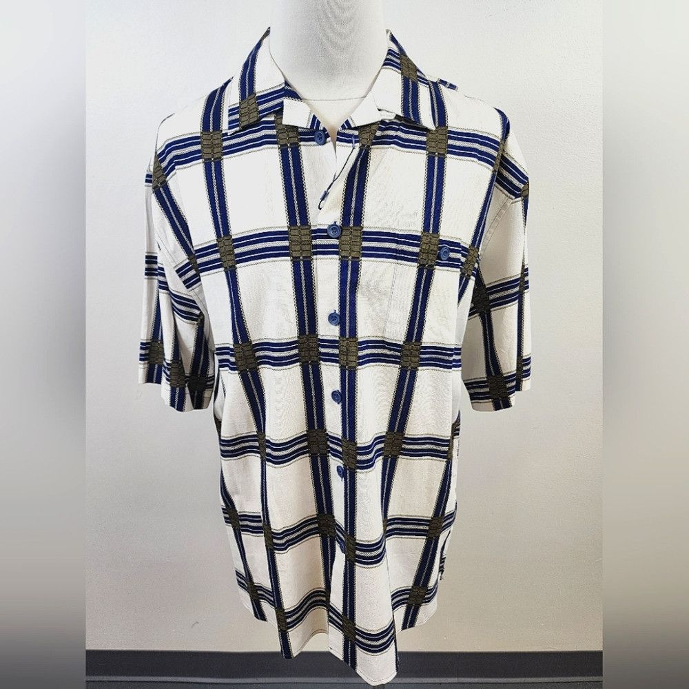 Other NWT Trust Blue and White 55% Linen Checkered Shirt, s Size US XL / EU 56 / 4 - 1 Thumbnail