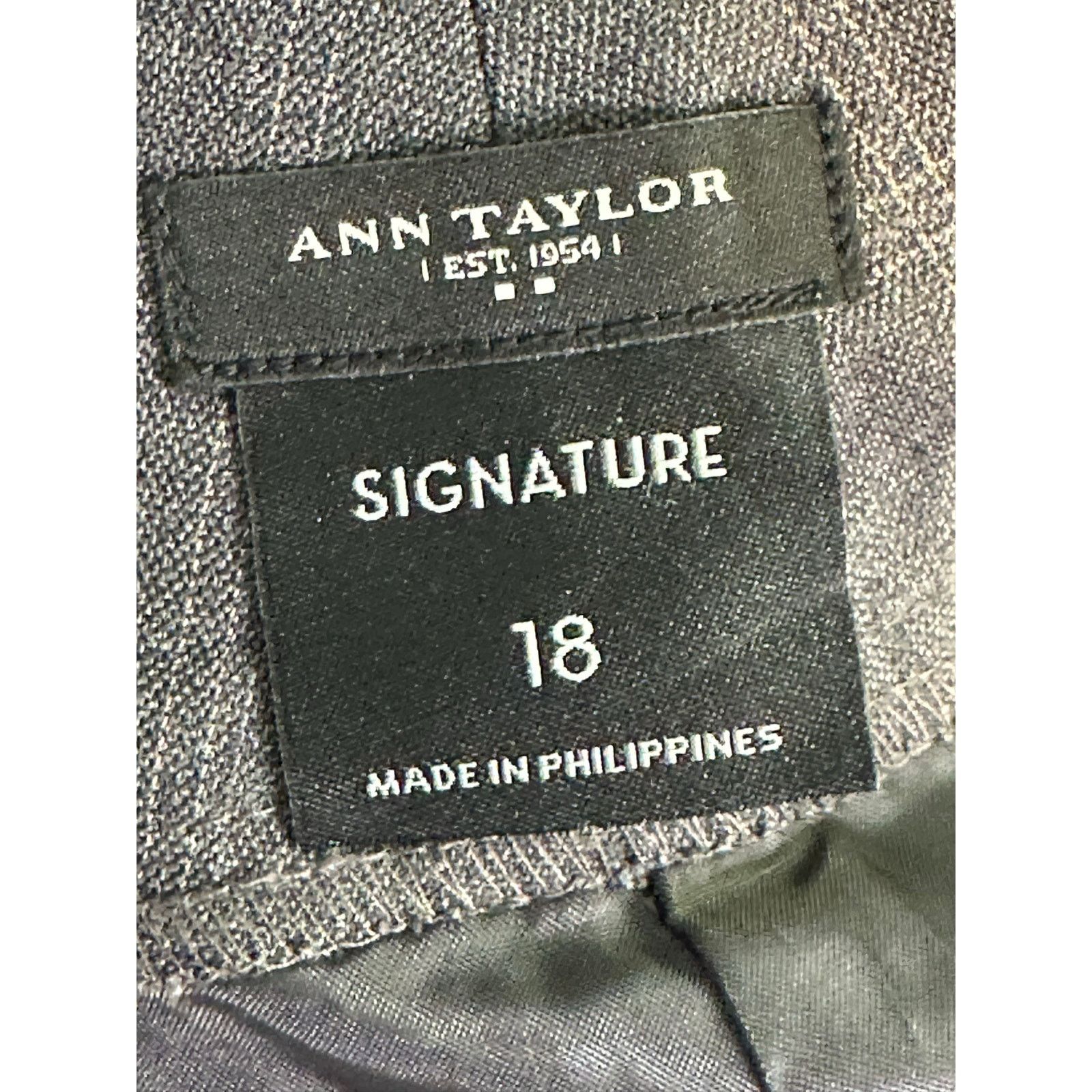 Ann Taylor Ann Taylor gray plaid wide legs career pants size 18 Size 40" / US 18 - 3 Thumbnail