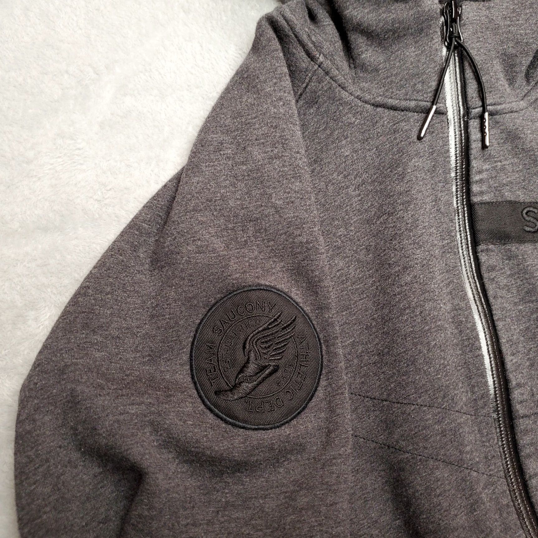 Saucony Saucony Hoodie Womens Gray M Full Zip Hooded Bike Athletic Casual Shirt Size M / US 6-8 / IT 42-44 - 7 Thumbnail