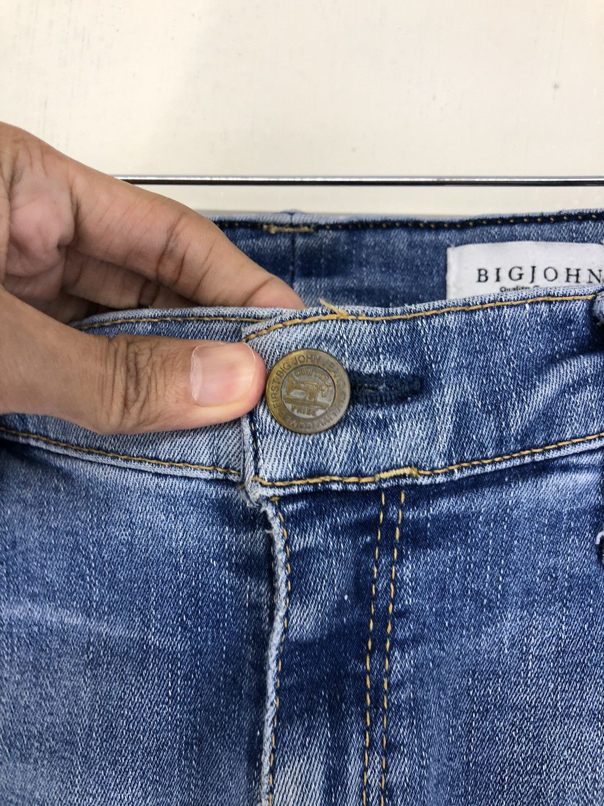 Big John Big John Distressed Skinny Faded Blue Jeans Size US 28 / EU 44 - 4 Thumbnail