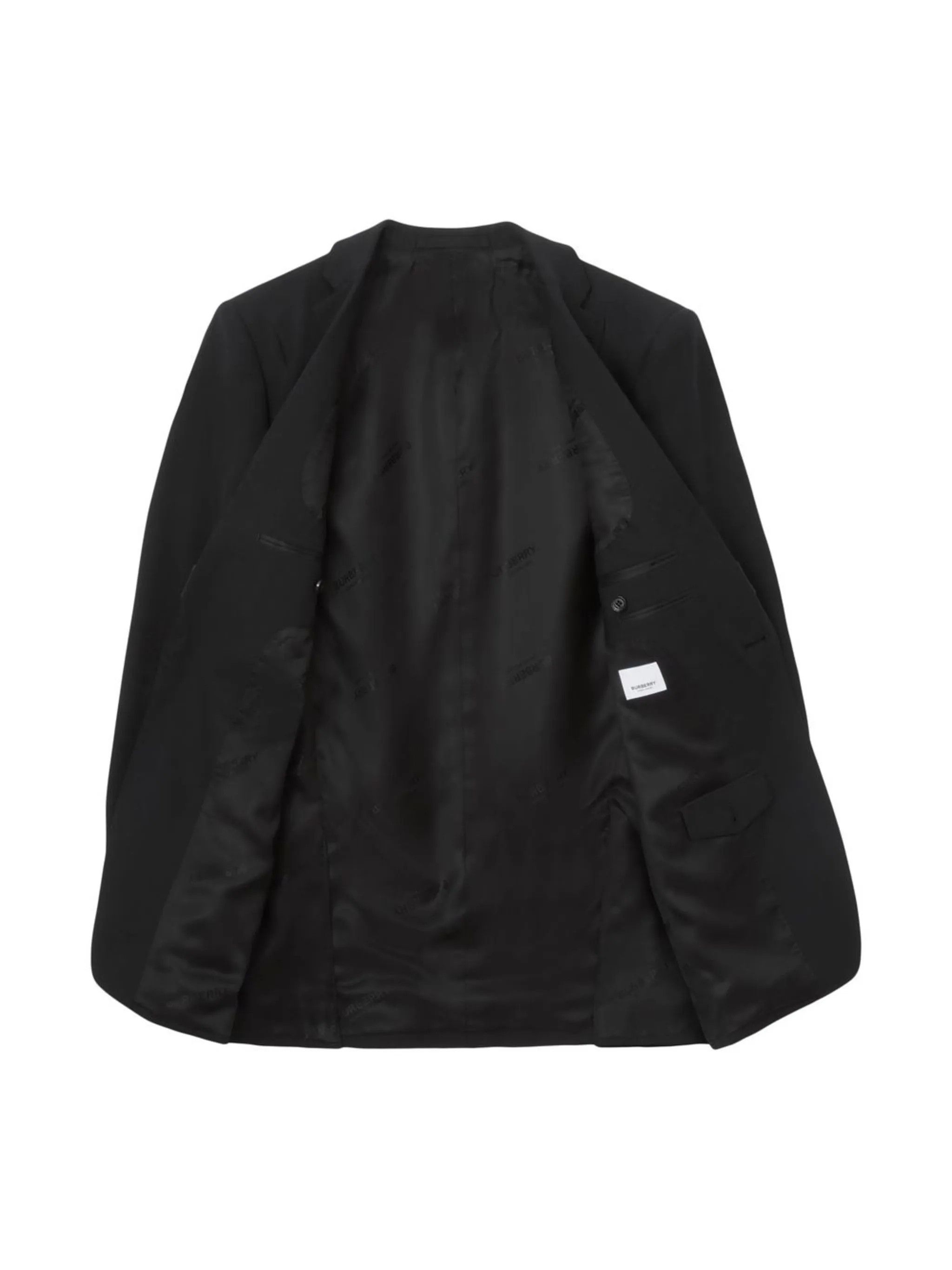 Burberry o1w1db10824 Graphic-Print Wool-Cotton Blazer in Black Size US XXS / EU 40 - 2 Thumbnail