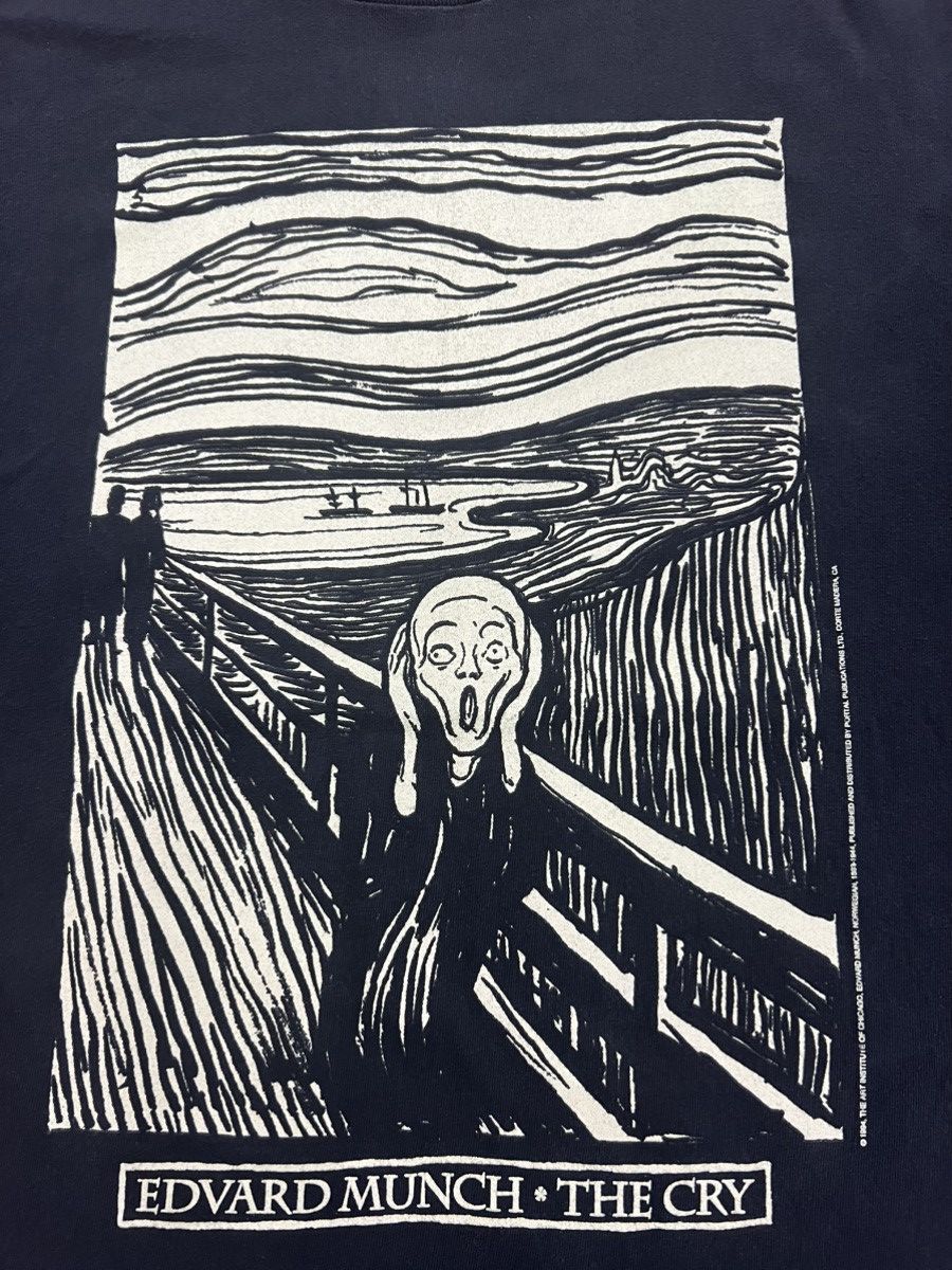 Art Comes First × Vintage Vintage 1994 SCREAM Painting by Edvard Munch 90s Shirt Size US M / EU 48-50 / 2 - 2 Thumbnail