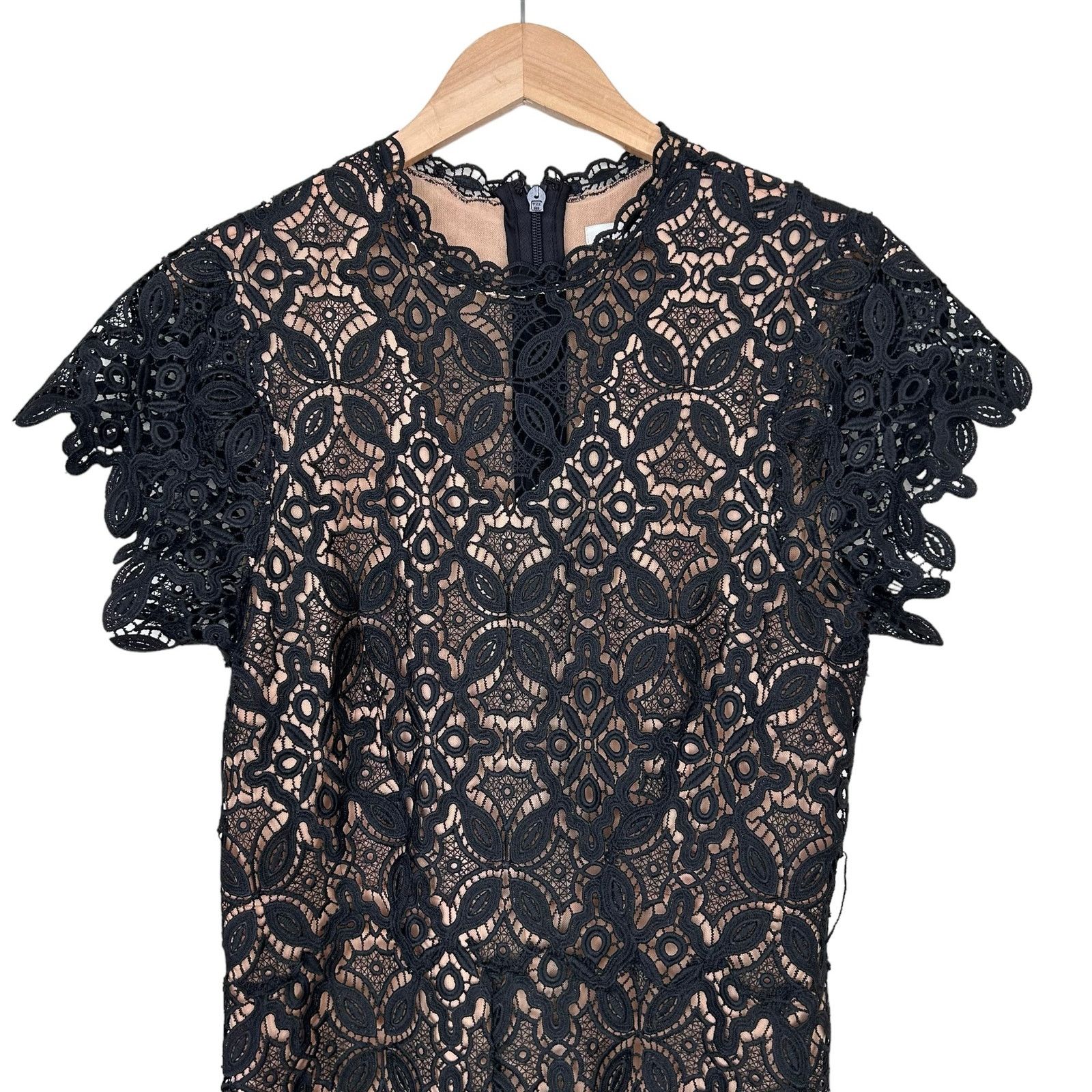 Jonathan Simkhai Jonathan Simkhai Black Lace Emma Guipure Jumpsuit Sz M Size 30" / US 8 / IT 44 - 2 Thumbnail
