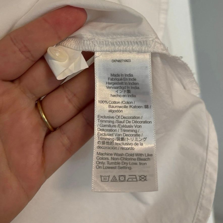 Madewell NWT Madewell Embroidered Poplin Balloon-Sleeve Top White XS Size XS / US 0-2 / IT 36-38 - 5 Thumbnail