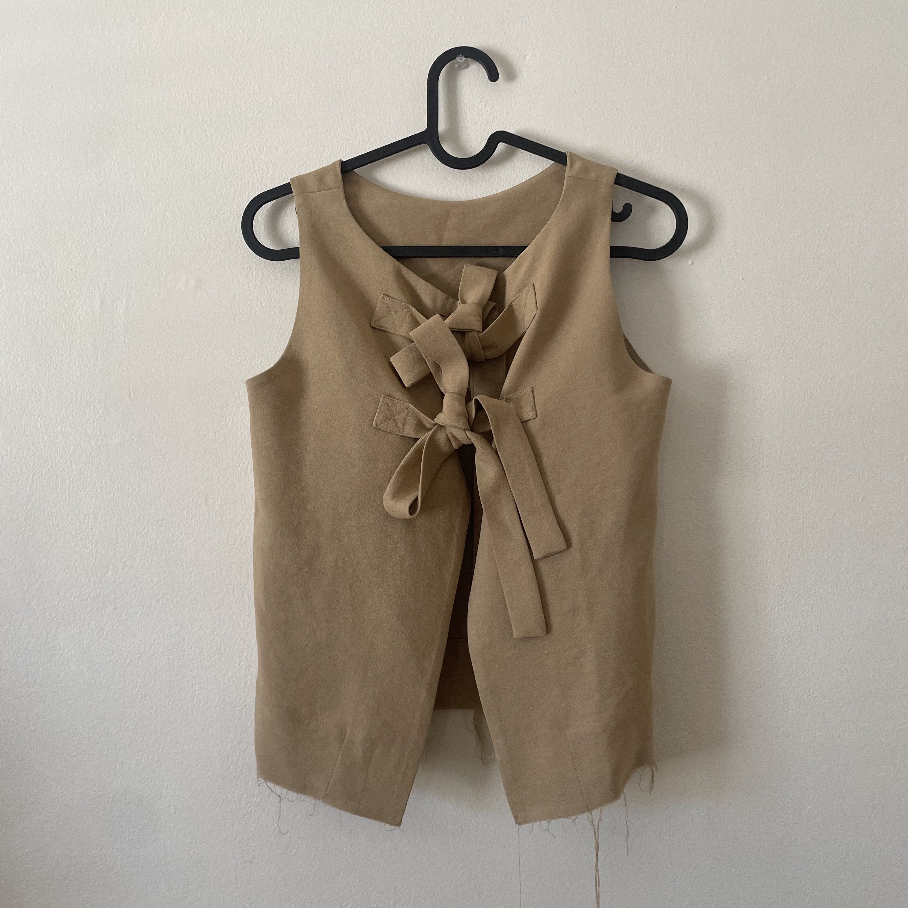 Song For The Mute Tan Darted Blouse Size XS / US 0-2 / IT 36-38 - 2 Thumbnail