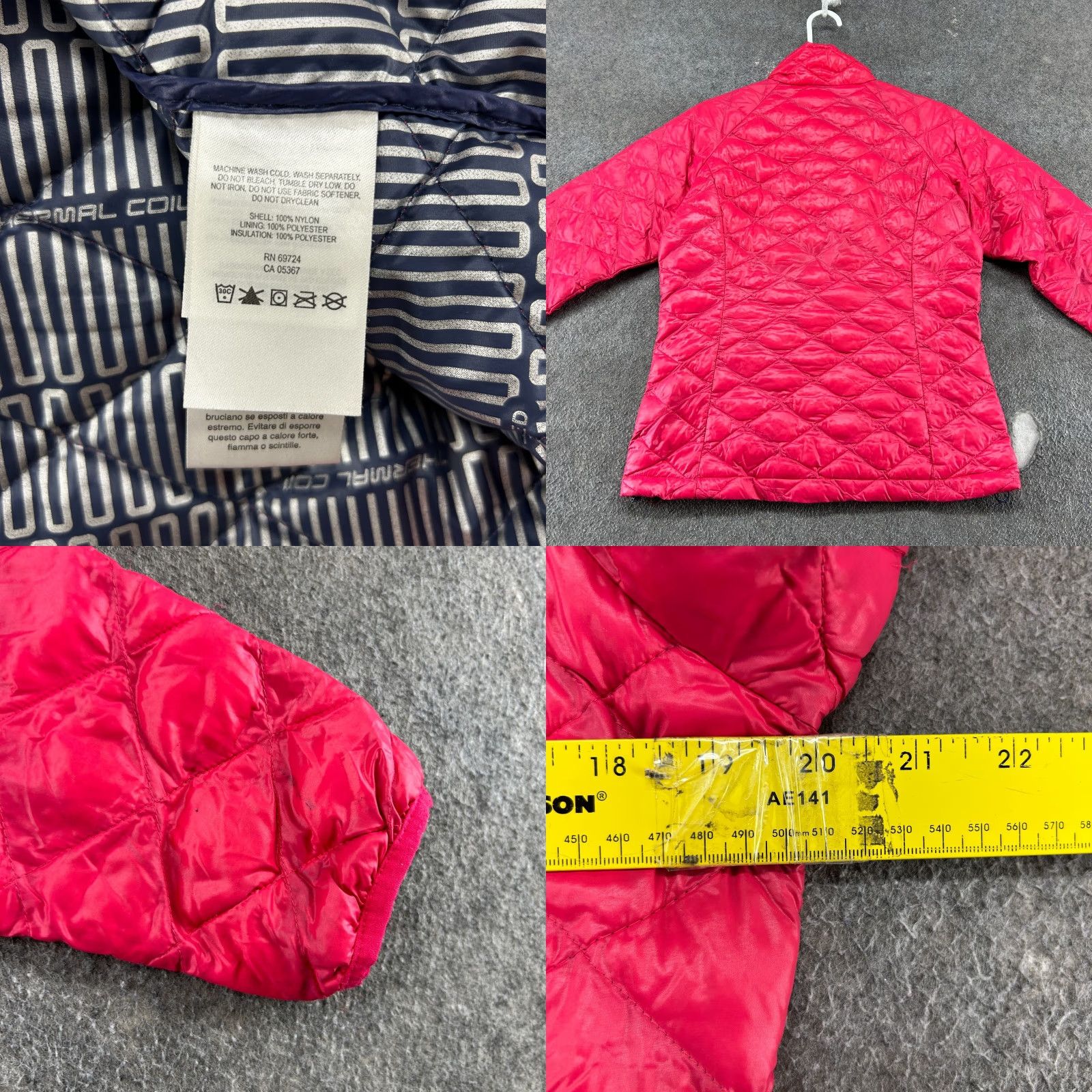Pinko Columbia Jacket Womens M Pink Puffer Quilted Insulated Full Zip Thermal Coat Jacket Size M / US 6-8 / IT 42-44 - 8 Thumbnail
