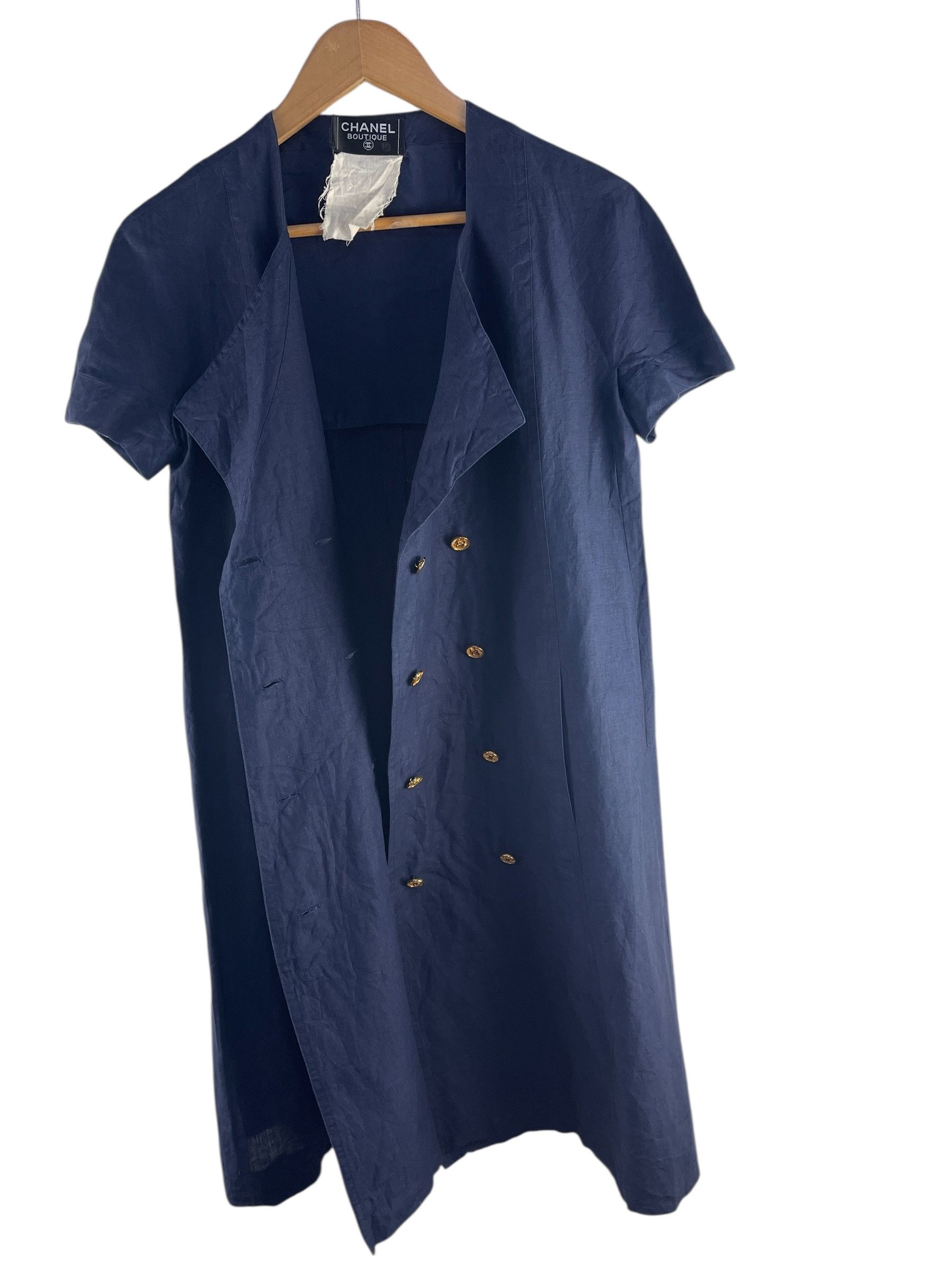 Chanel Vintage Chanel Boutique Navy Double-Breasted Dress Size US XS / EU 42 / 0 - 5 Thumbnail