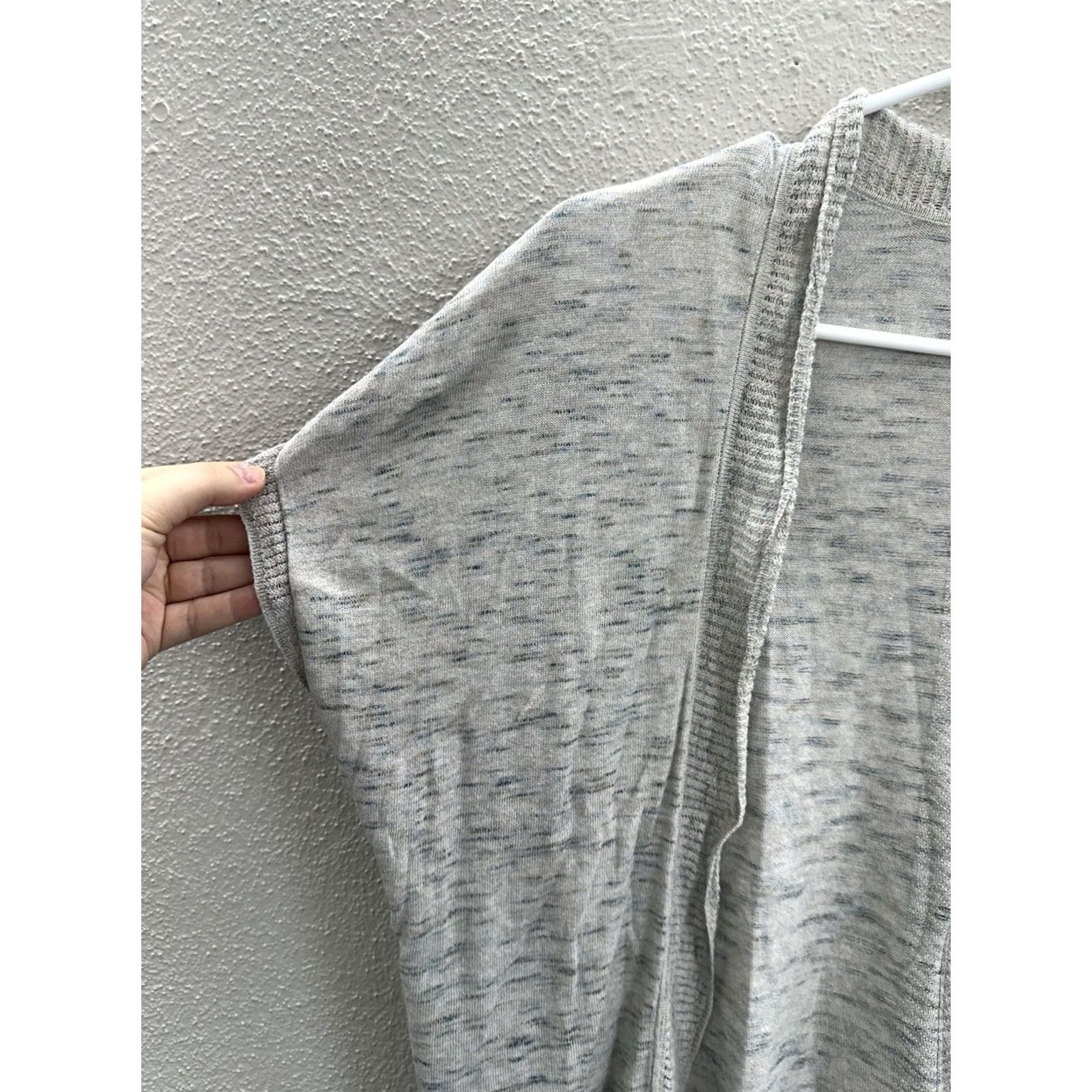 Vintage Sonoma Womens Cardigan Medium Gray Heathered Short Sleeve Open Front Size M / US 6-8 / IT 42-44 - 2 Thumbnail