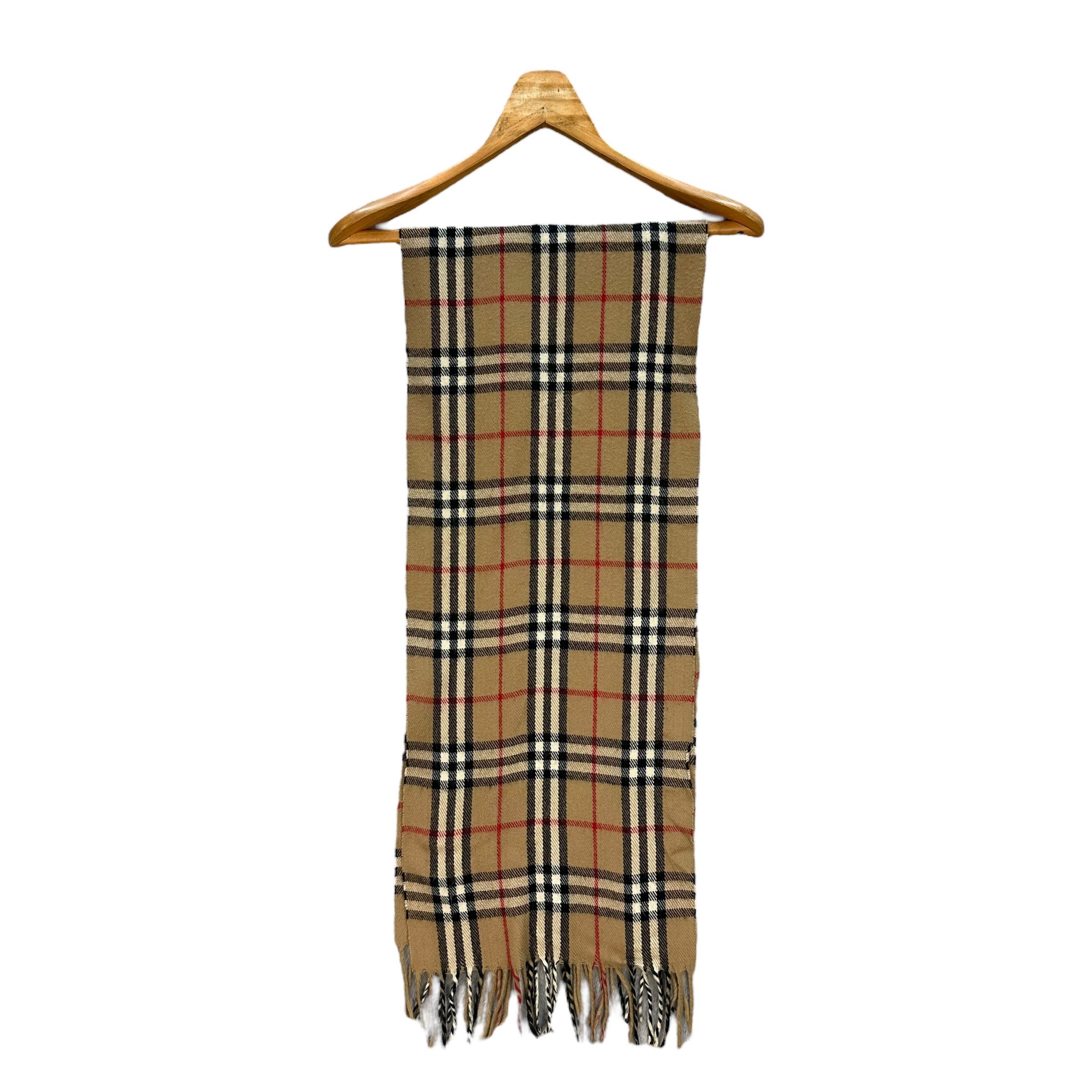 Burberry Vintage 90s BURBERRYS Nova Check Lambswool Muffler #A65-1551 Size ONE SIZE - 3 Thumbnail