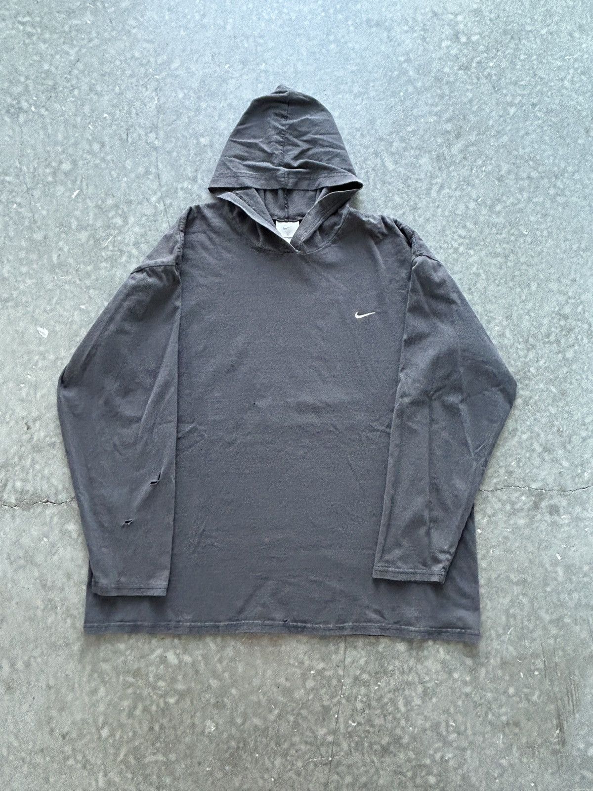 Nike Vintage 90s Nike Longsleeve Hooded T Shirt Size US XL / EU 56 / 4 - 1 Thumbnail