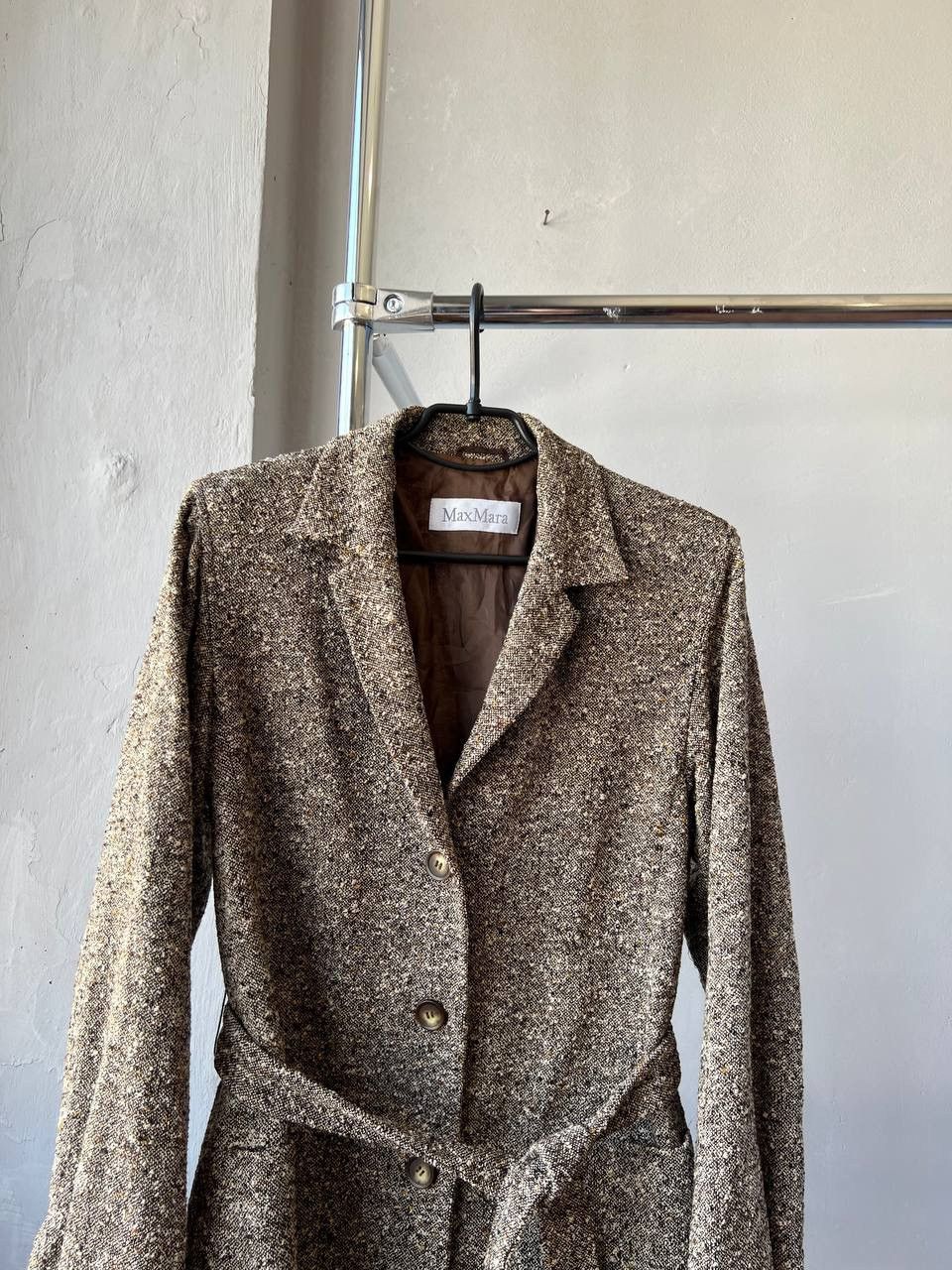 Max Mara MAX MARA WOOL BLEND BELTED BUTTON BLAER JACKET COAT WOMAN 10 Size L / US 10 / IT 46 - 3 Thumbnail