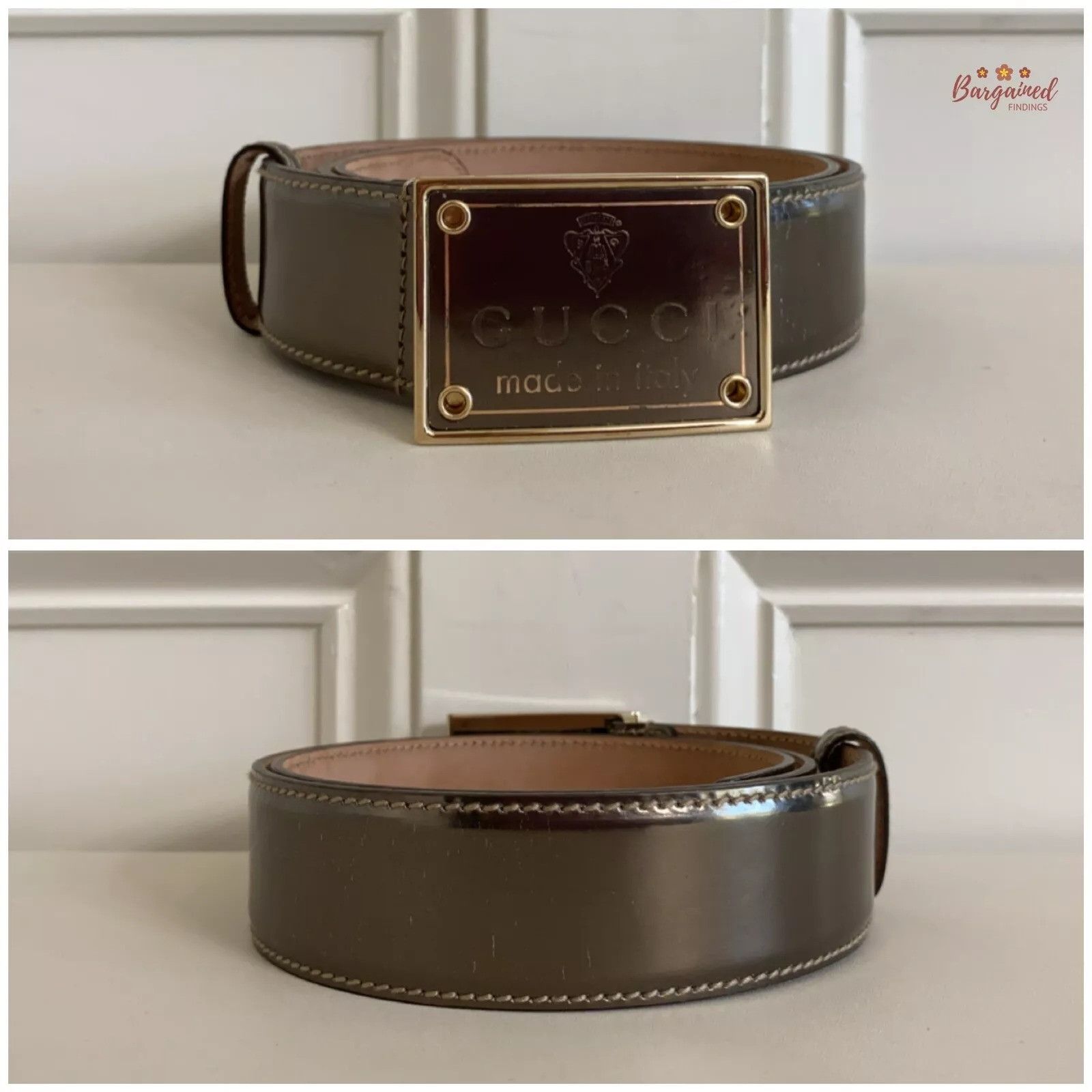 Gucci Gucci Metallic Leather Hysteria Square Buckle Belt 32 Size 32 - 11 Thumbnail