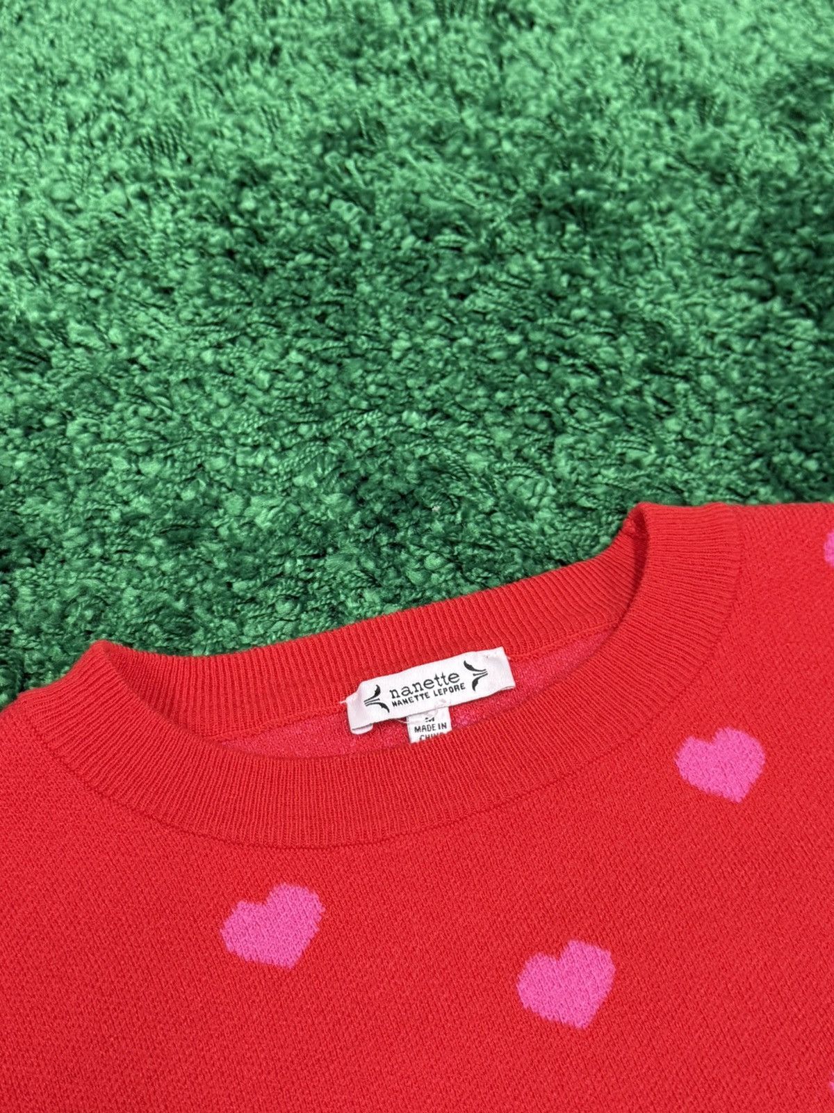 Other Vintage Nanette Red Heart Love Lover Knit Sweater Medium Size M / US 6-8 / IT 42-44 - 4 Thumbnail
