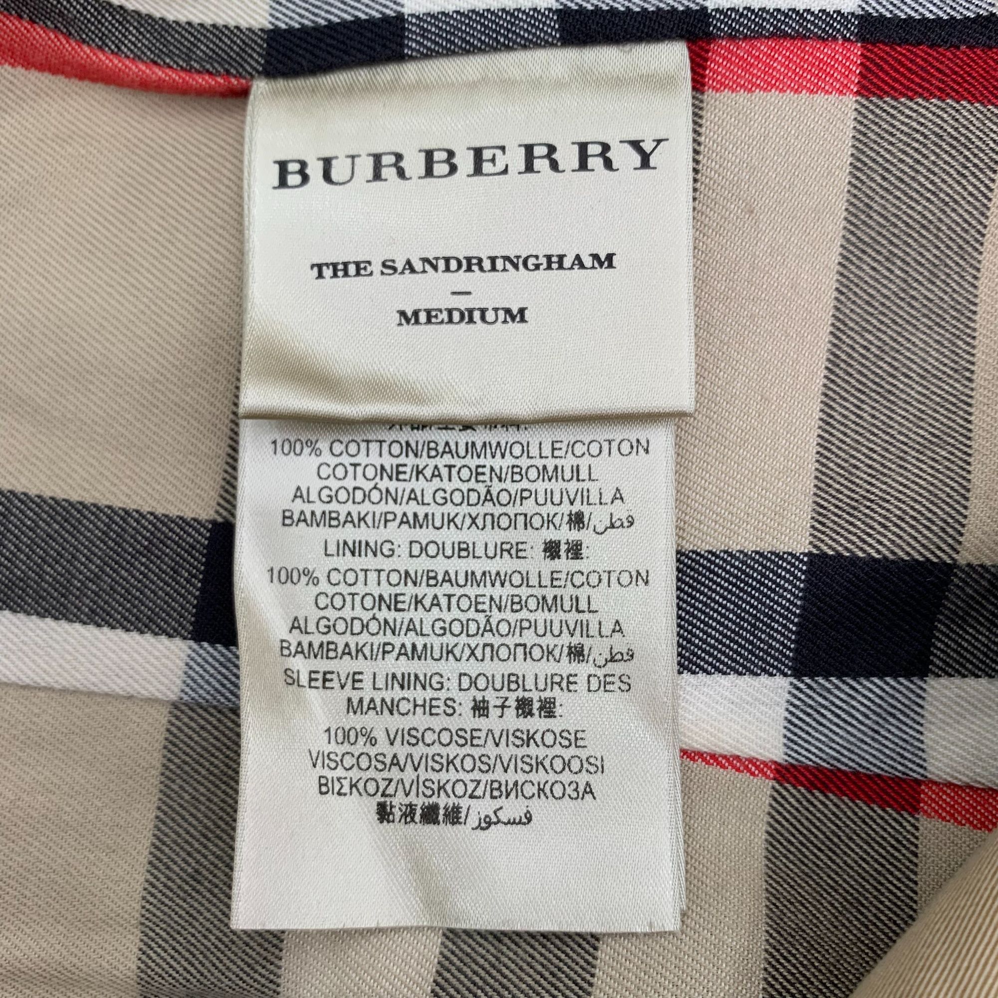 Burberry Burberry Brown Cotton Double-Breasted Belted Trench Coat (Si Size XXS / US 00 / IT 34 - 4 Thumbnail