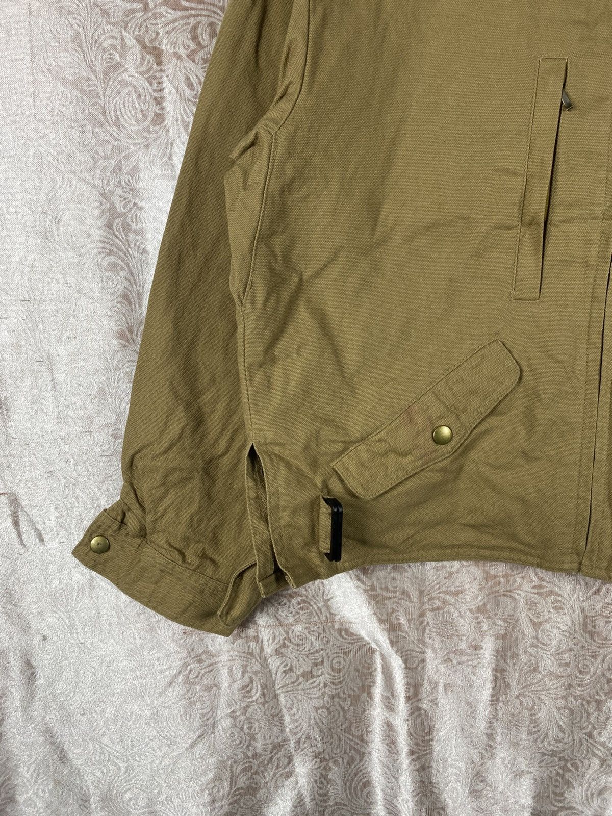 Japanese Brand Vintage Pa·Sión·GUY Khaki Utility Jacket Minimalist Zip Size US L / EU 52-54 / 3 - 9 Thumbnail