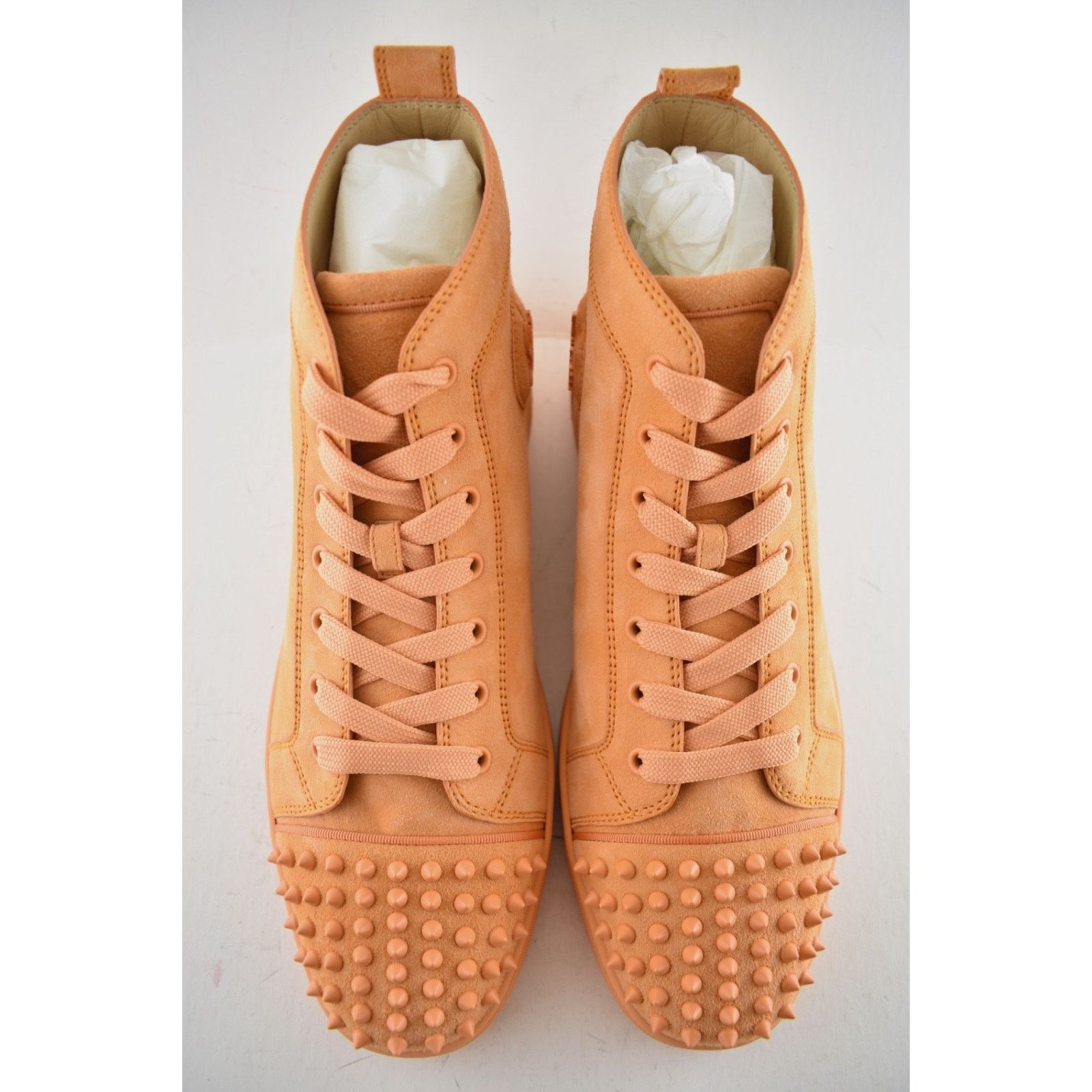 Christian Louboutin Christian Louboutin Lou Spikes Flat Melon Orange Suede High Size US 11 / EU 44 - 8 Thumbnail