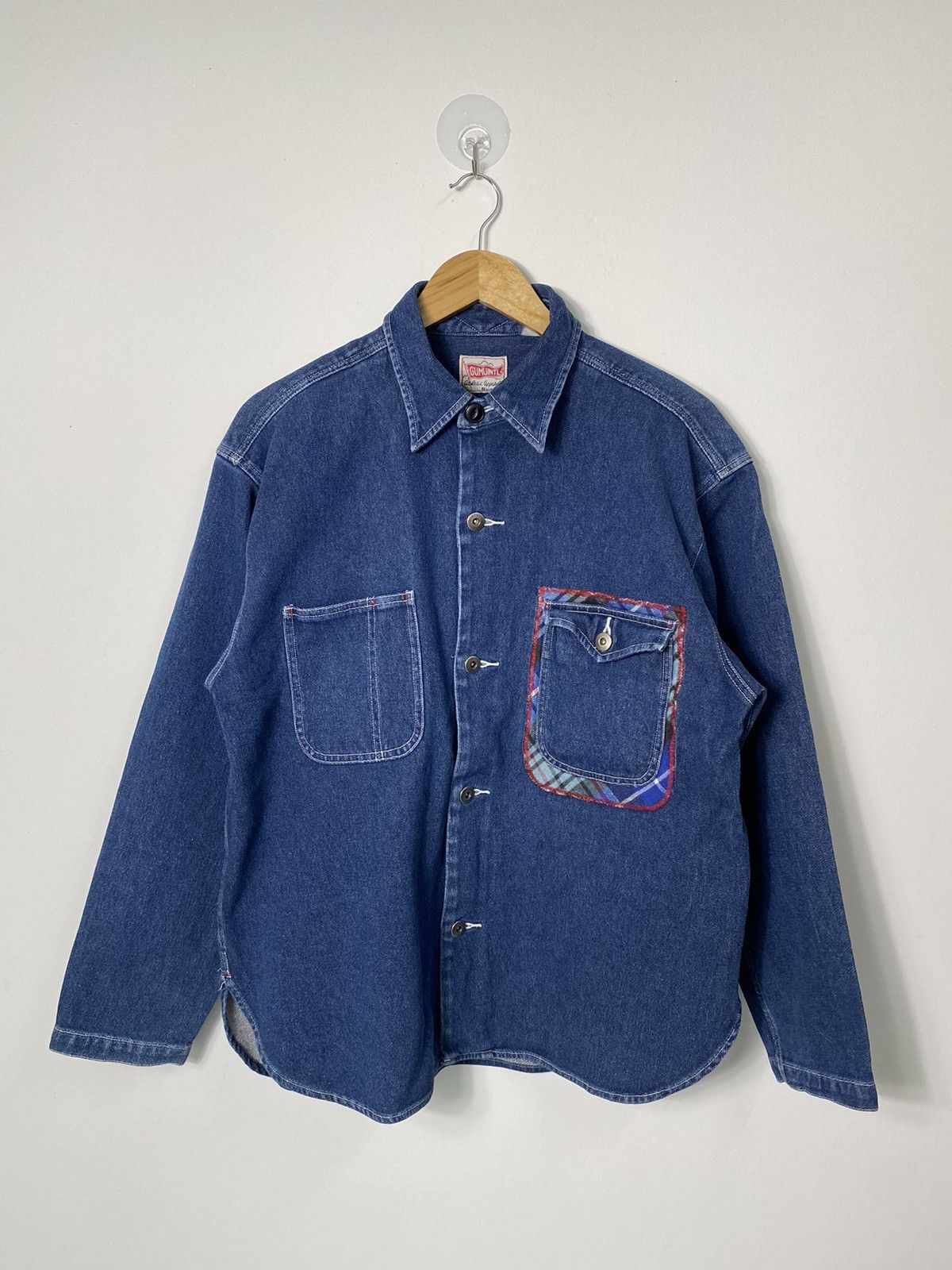 Japanese Brand Gumu Intl Union Made Button Up Denim Shirt Size US M / EU 48-50 / 2 - 1 Thumbnail