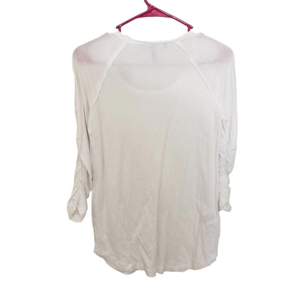Bcbgmaxazria CT1346 BCBG MaxAzria Ladies White Long Sleeve T-shirt XXS Size XXS / US 00 / IT 34 - 2 Thumbnail